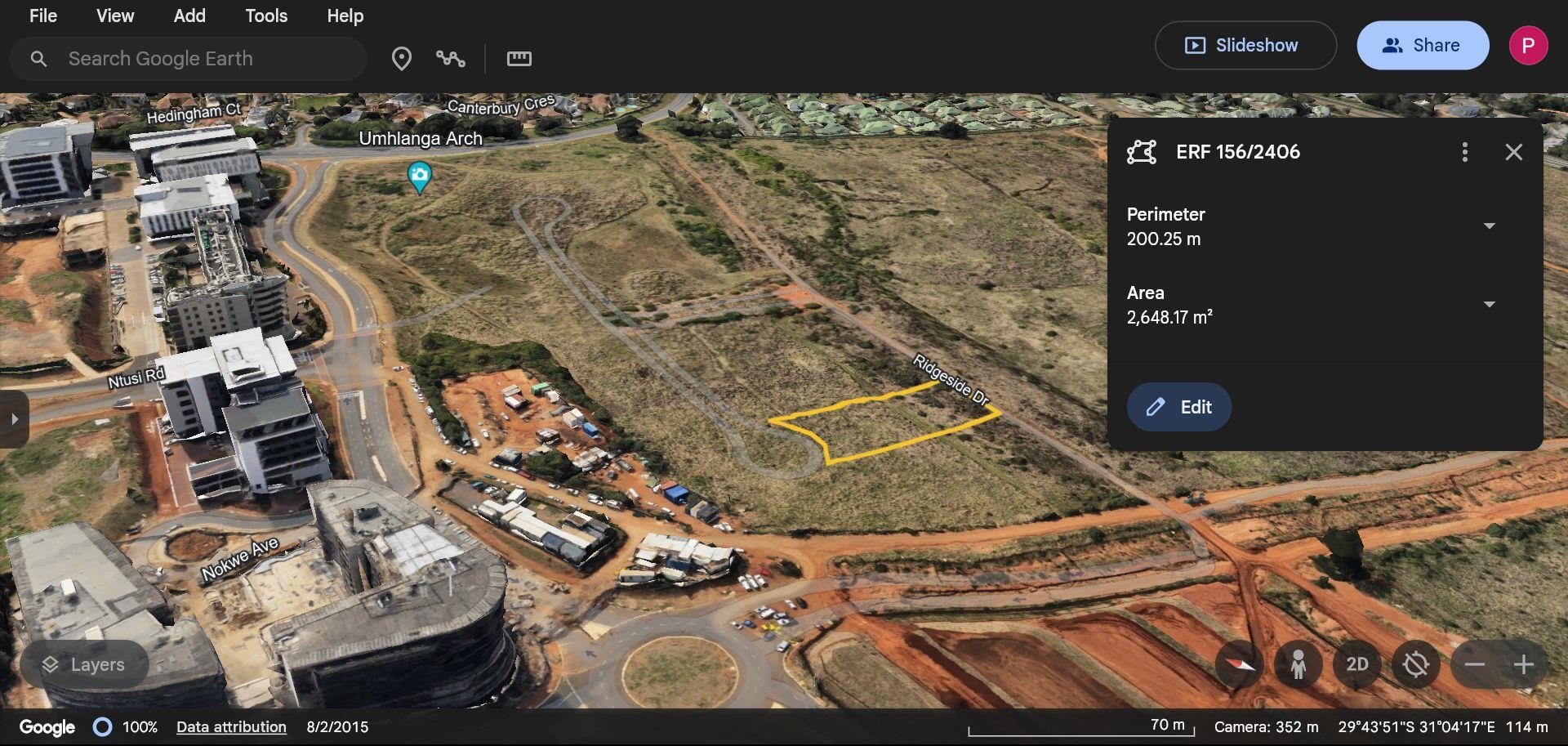 Vacant land / plot for sale in Umhlanga Ridge Erf 156/2406 Ridgeside