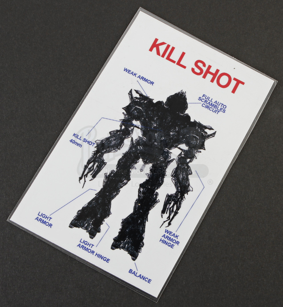 Navy Seal Kill Shot Reference Card Prop Store Ultimate Movie