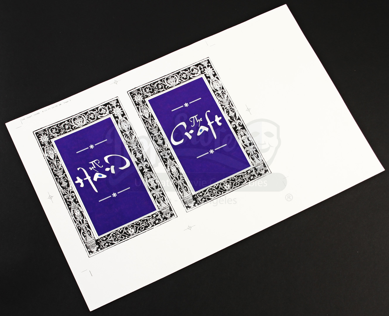 Original Production Art The Craft Book Cover Prop Store Ultimate