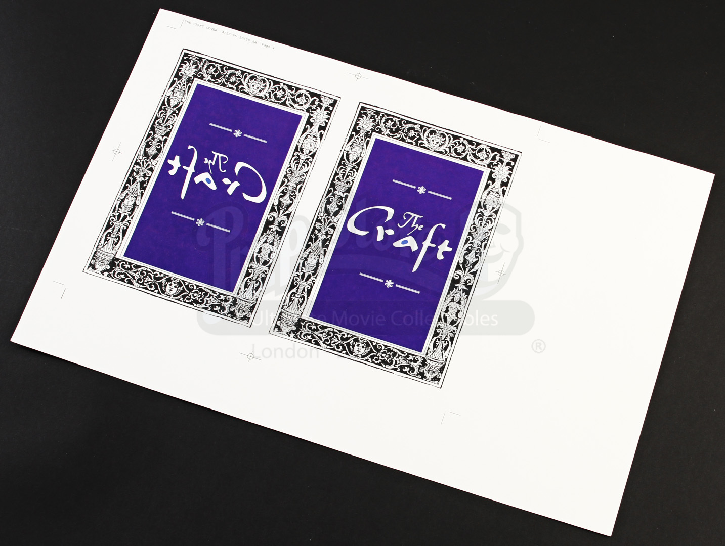 Original Production Art The Craft Book Cover Prop Store Ultimate