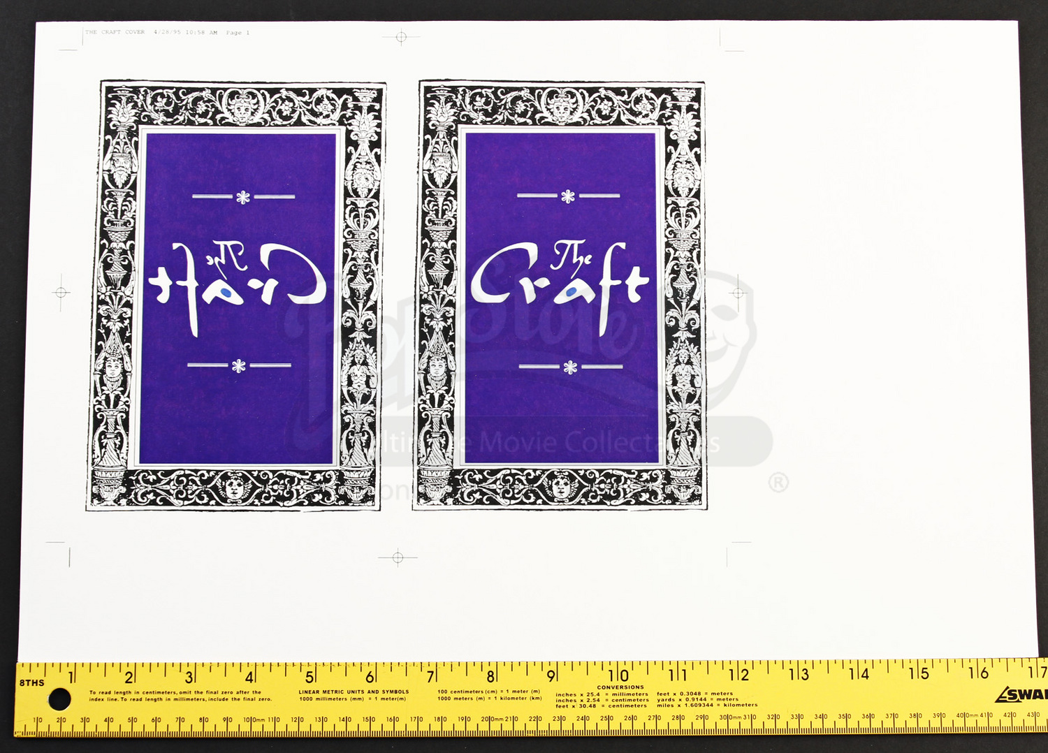 Original Production Art The Craft Book Cover Prop Store Ultimate