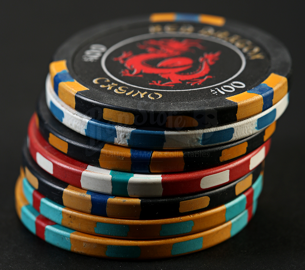 Collection of Red Dragon Casino Chips Prop Store Ultimate Movie