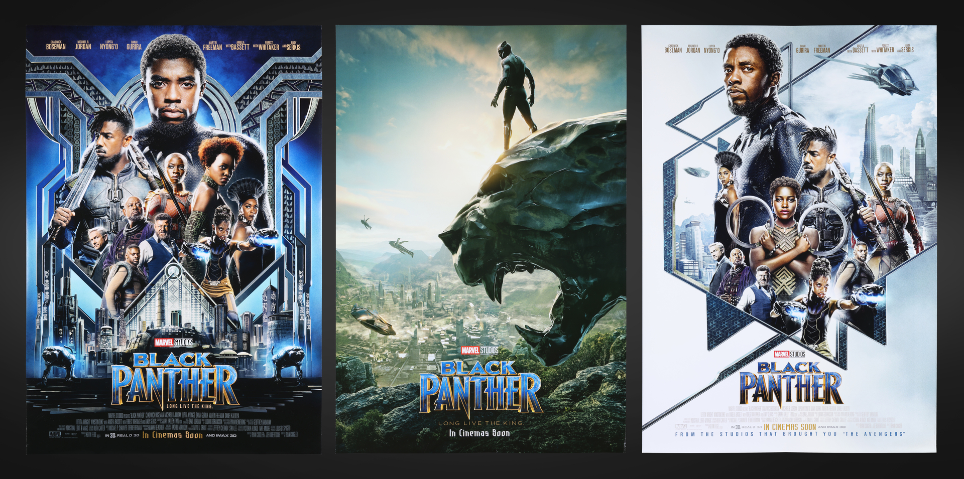 Lot 59 BLACK PANTHER (2018) Three OneSheets, 2018
