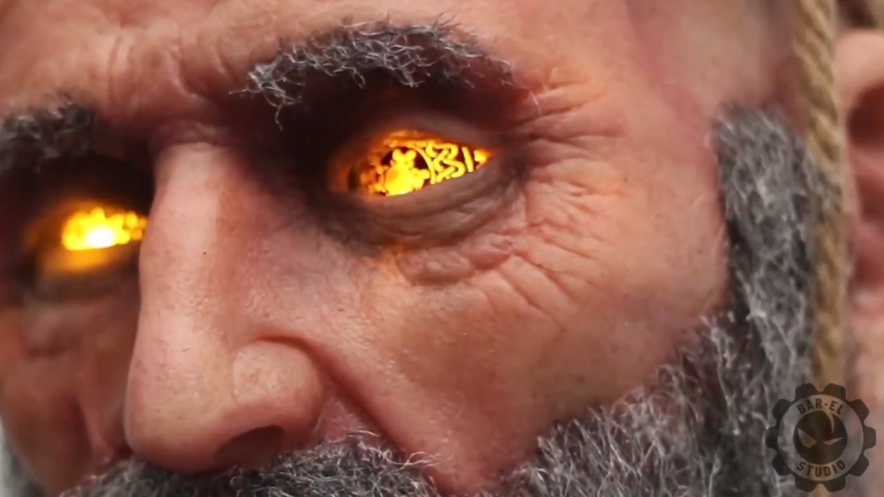 Random This Real Life Recreation of God of War's Mimir Is Creepy But Incredibly Cool Push Square