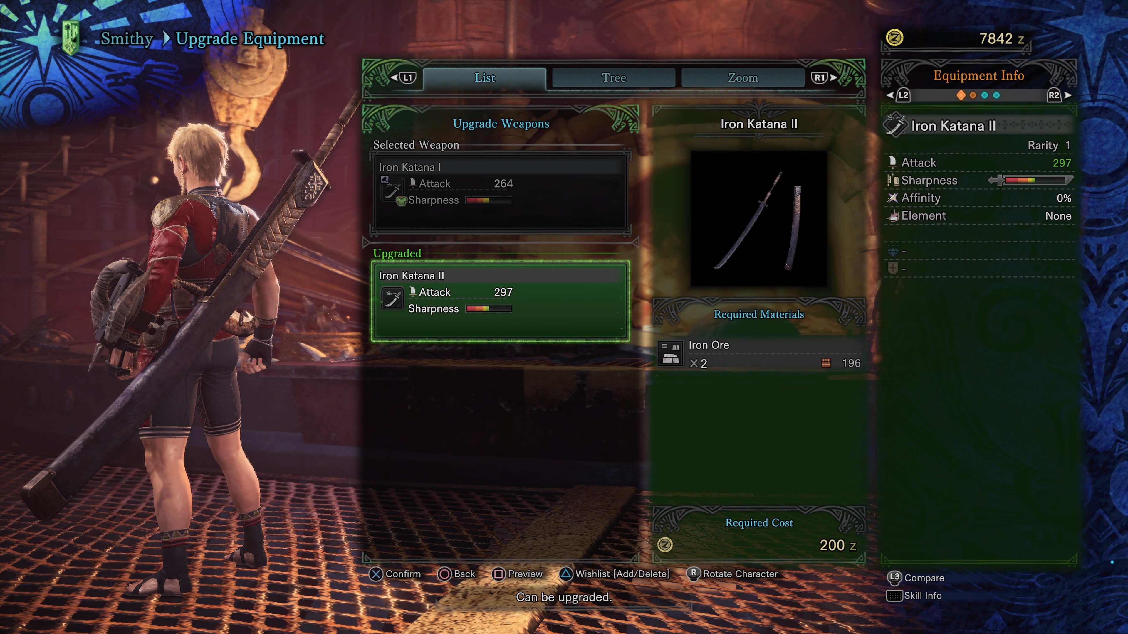 Monster Hunter World Weapons All Long Swords, Upgrade