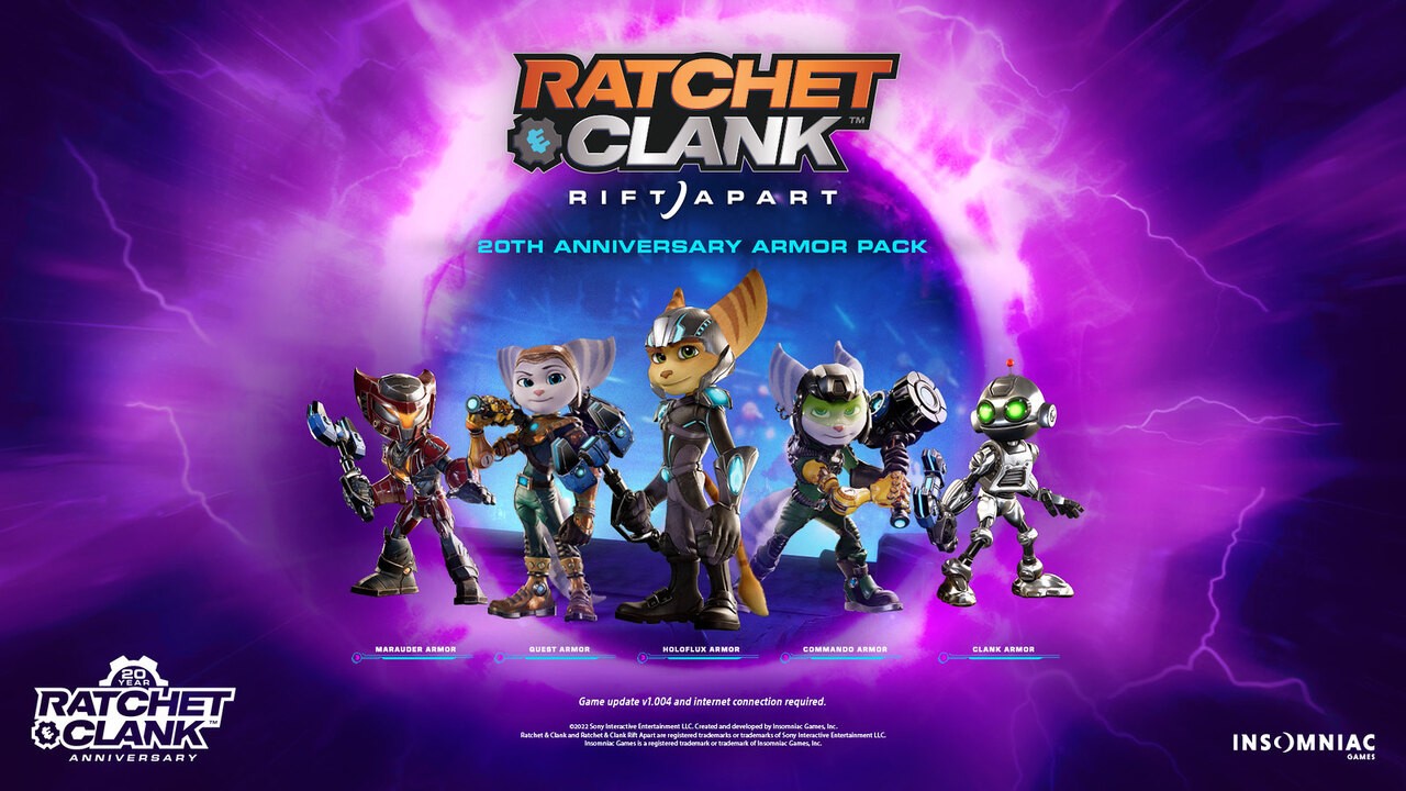Free Classic Armour Pack for Ratchet & Clank Rift Apart Out Now Push