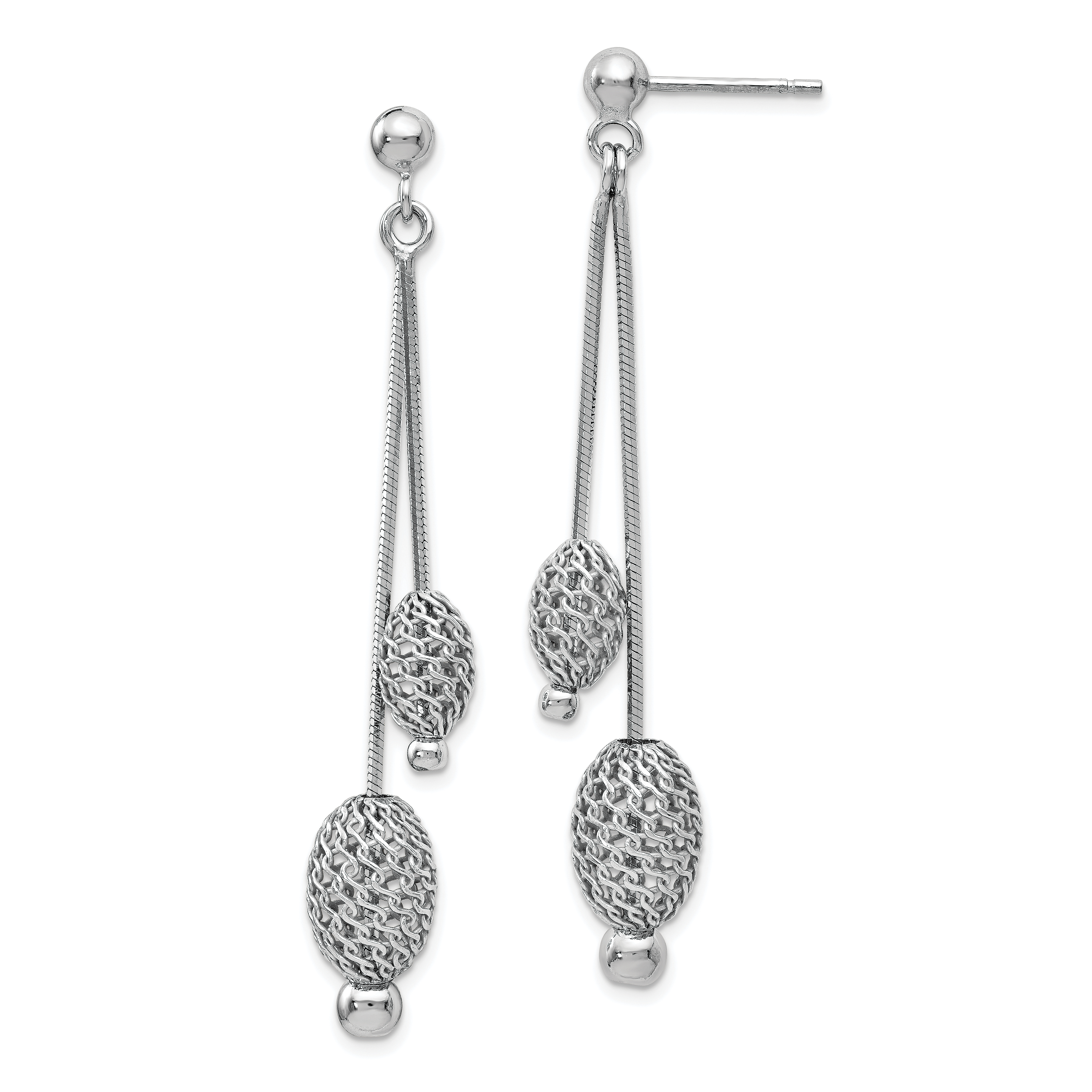 Leslie's Sterling Silver Post Dangle Earrings L302 886774286051 eBay