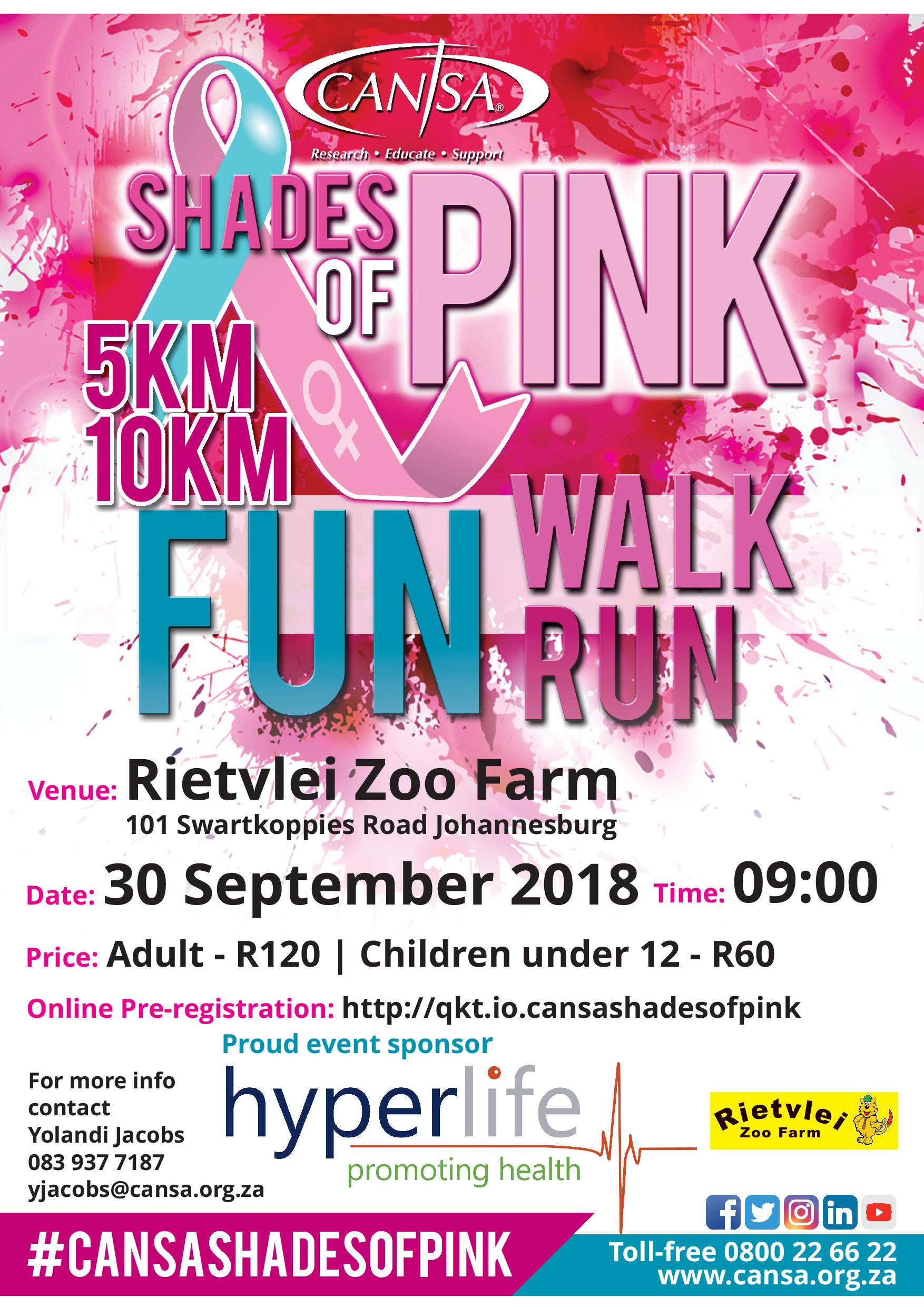 Book tickets for Shades of Pink Walk