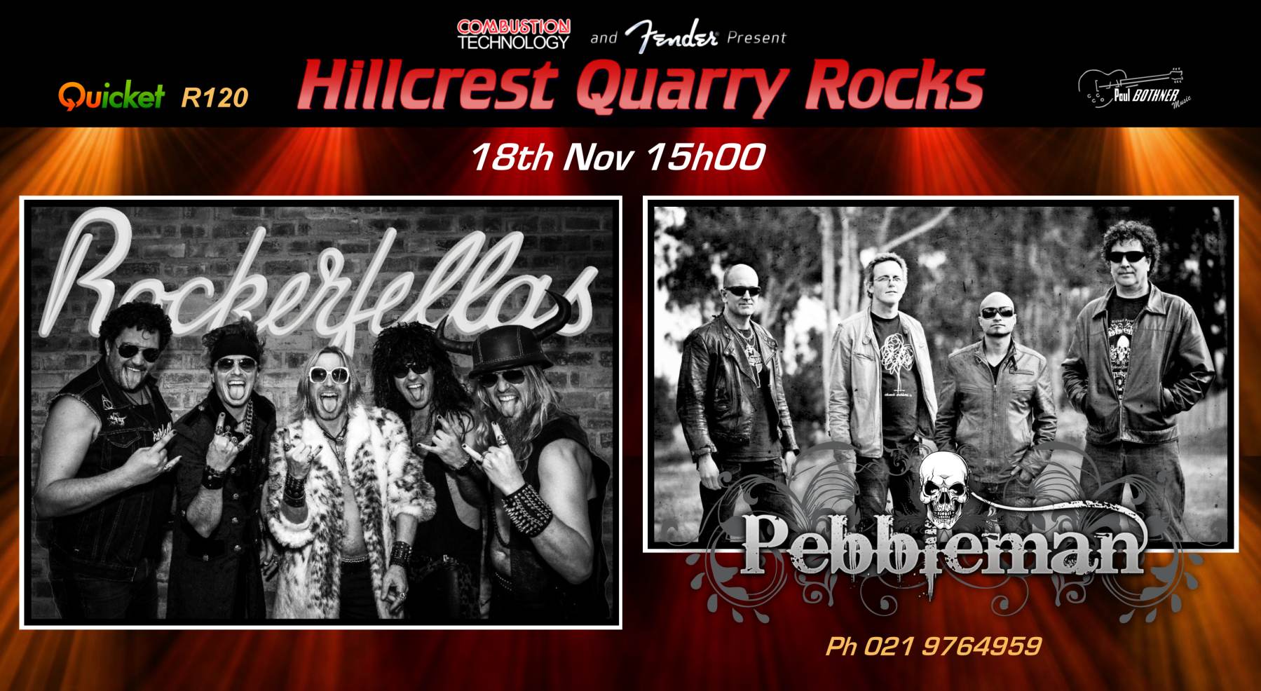 Book tickets for Hillcrest Quarry Rocks with The ROCKERFELLAS & PEBBLEMAN