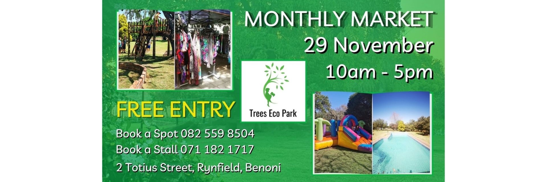Book tickets for Trees Eco Park Market VENDOR TICKET 29 Nov