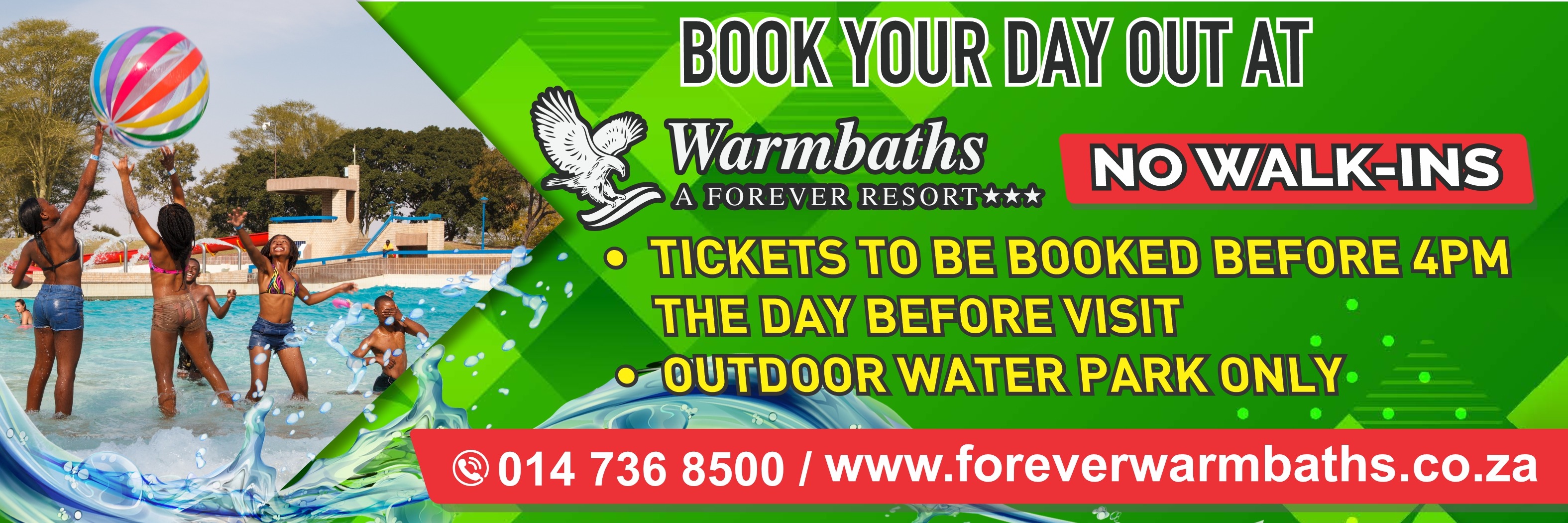 warmbaths day visit entrance fee