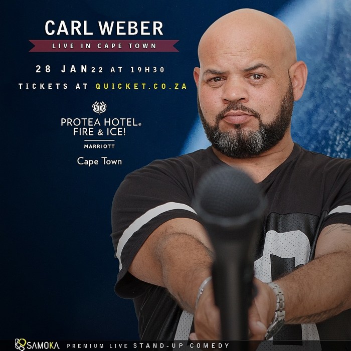 Book tickets for Carl Weber LIVE in Cape Town at Protea Hotel Fire ... Carl weber net worth 2022