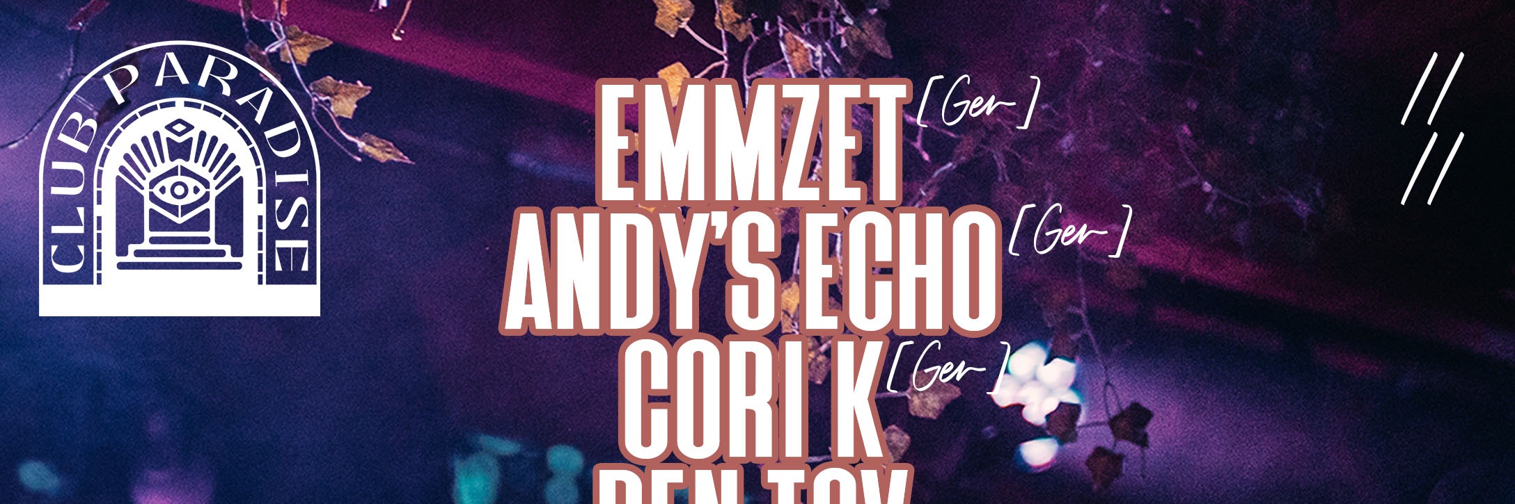 Book tickets for Club paradise Friday EMMZET [Berlin], ANDY'S ECHO