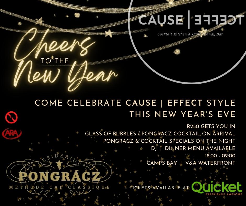 Book tickets for New Years Eve 2022 CAUSE EFFECT Camps Bay