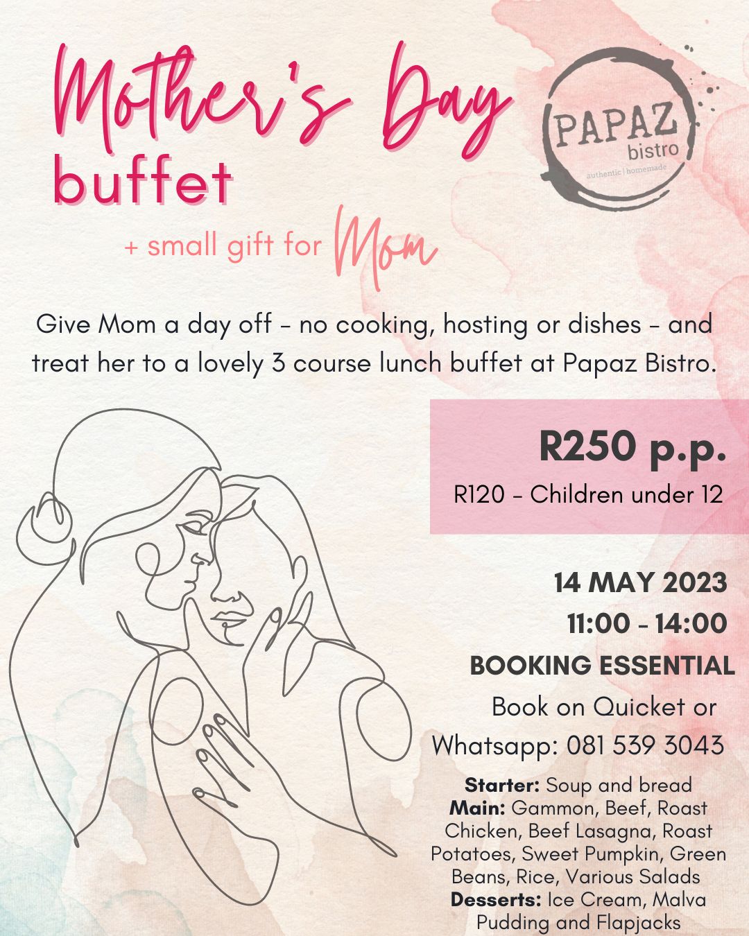 Book tickets for Mother's Day Buffet 2023