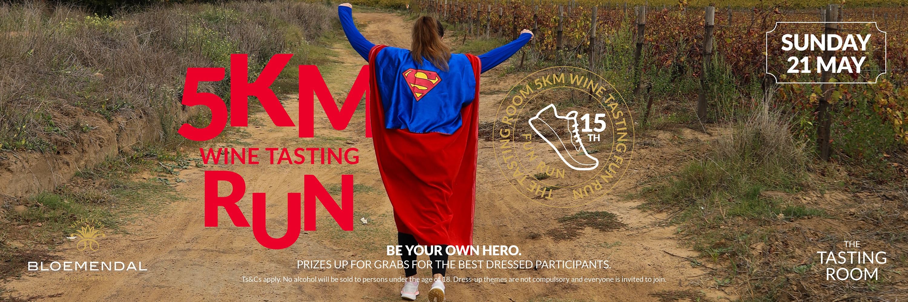 Book tickets for 15th 5KM Wine Tasting Fun Run Event