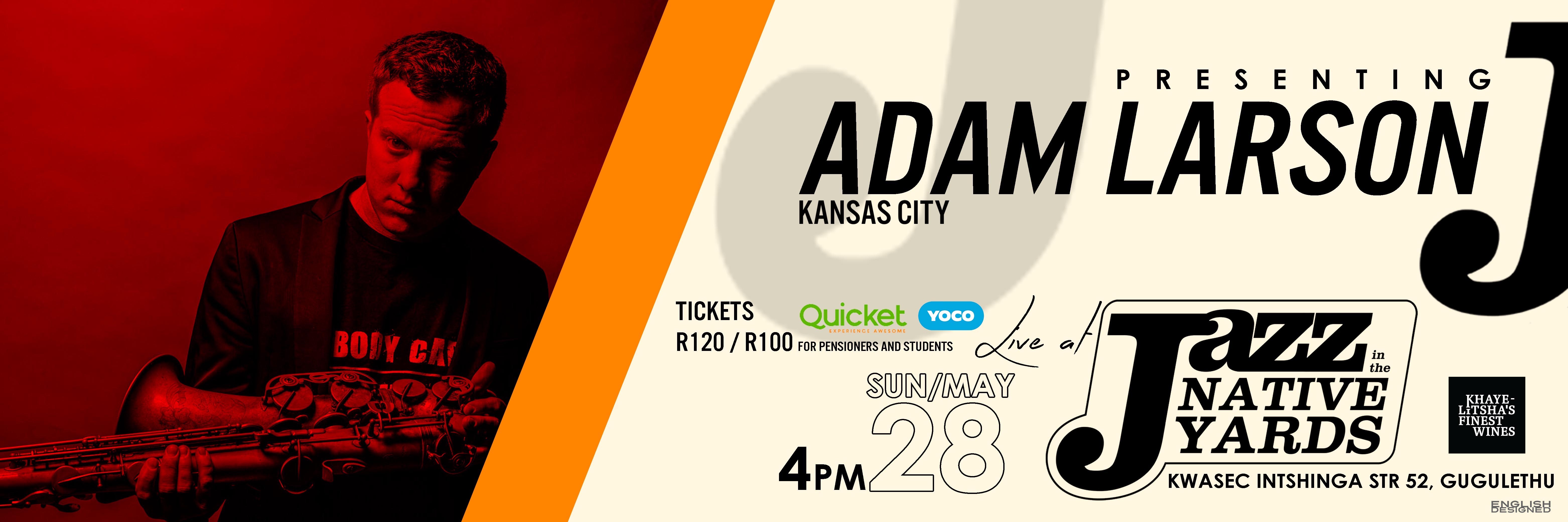 Book tickets for Adam Larson (Kansas City, USA) plays at KwaSec