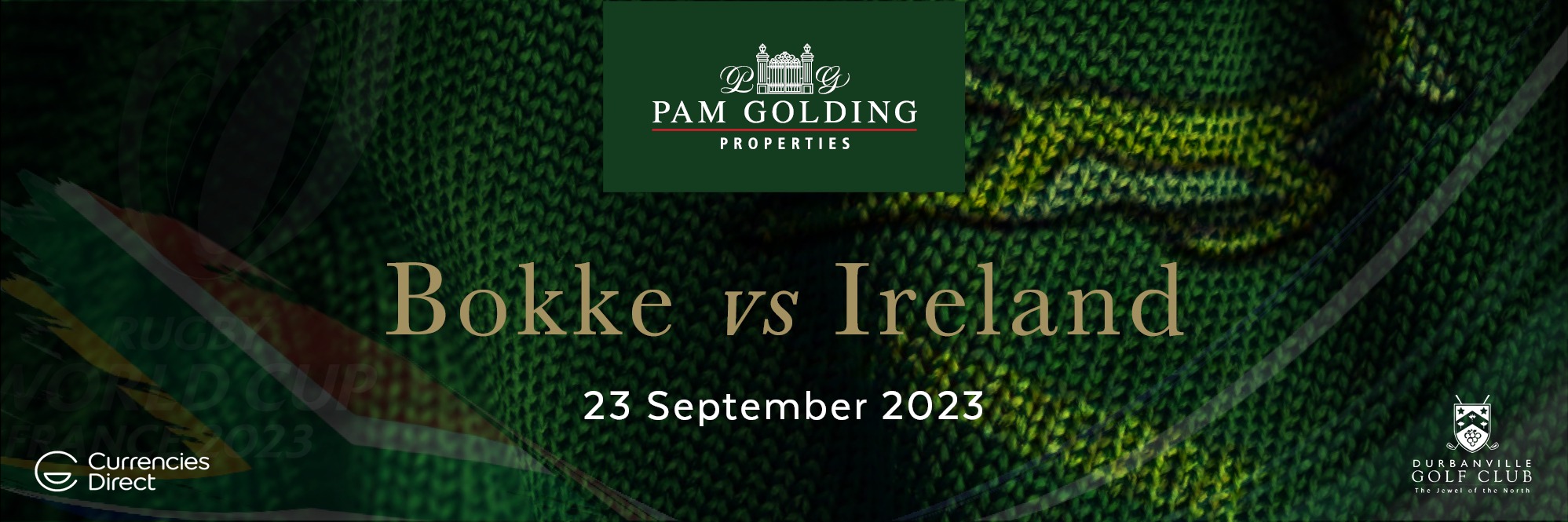 Book tickets for Rugby World Cup Dinner SA vs Ireland