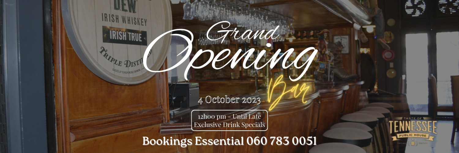 Book tickets for Grand Opening Taste of Tennessee Bar