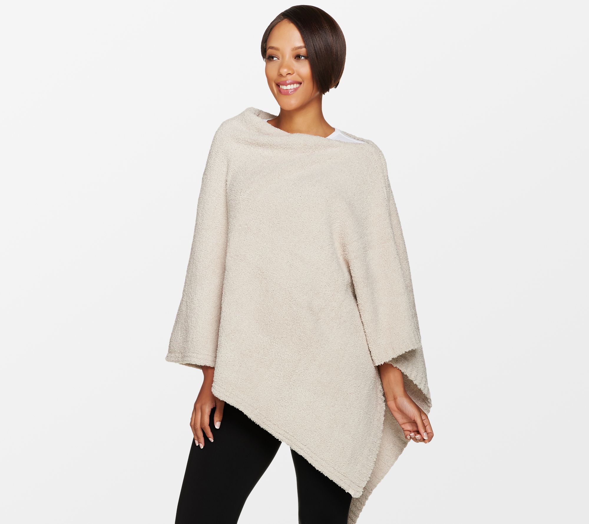 Barefoot Dreams Cozychic Boat Neck Poncho Page 1 —