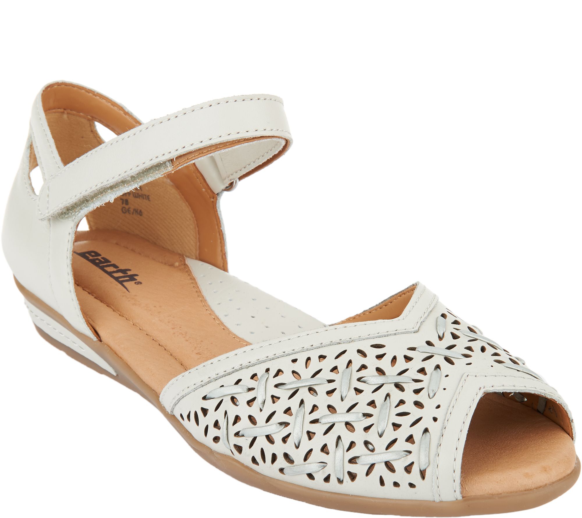 Earth Leather Peeptoe Sandals Pangea Page 1 —