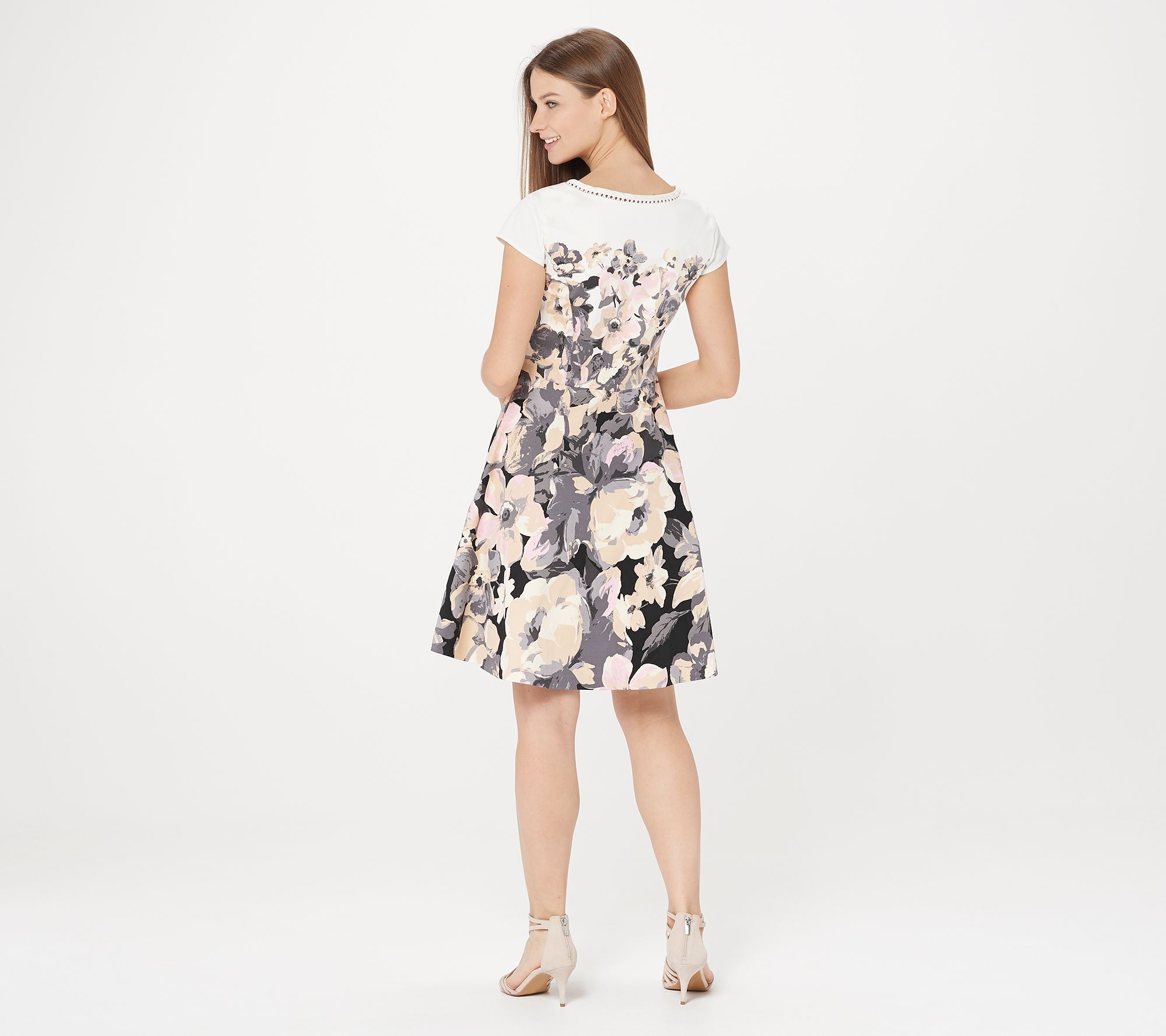 Isaac Mizrahi Live! Engineered Floral Print Woven Dress