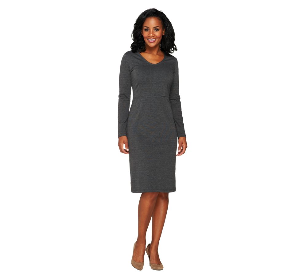 Liz Claiborne New York Petite Ponte Knit Dress Page 1 —