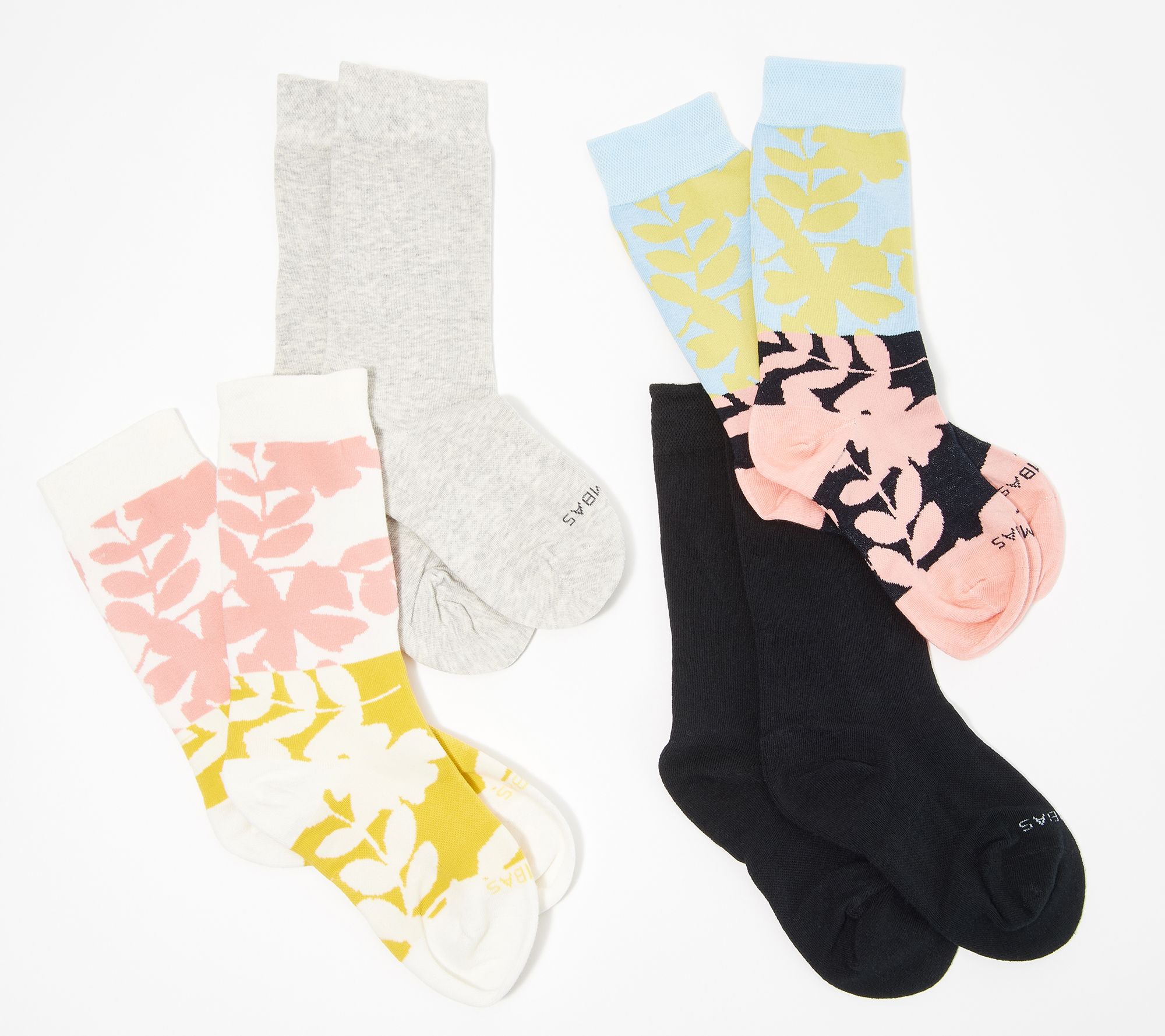 Bombas Set of 4 Lightweight Crew Socks Page 1 —