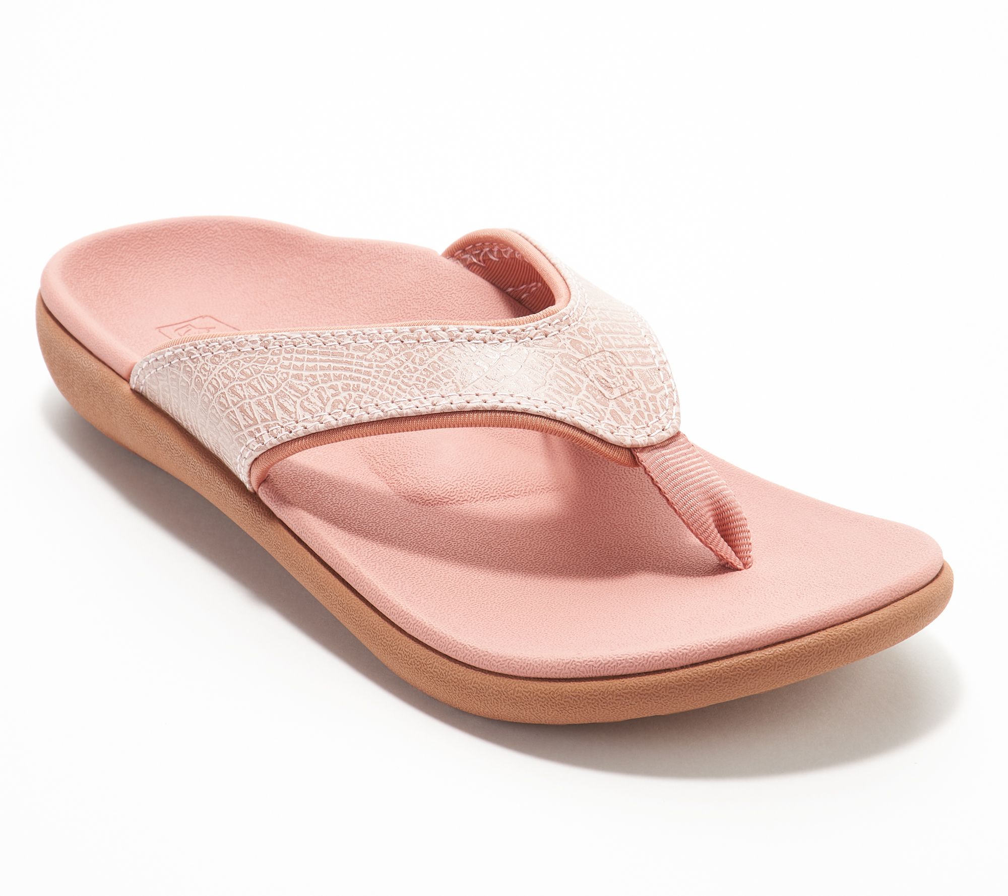 Spenco Orthotic Thong Sandals Yumi Croco