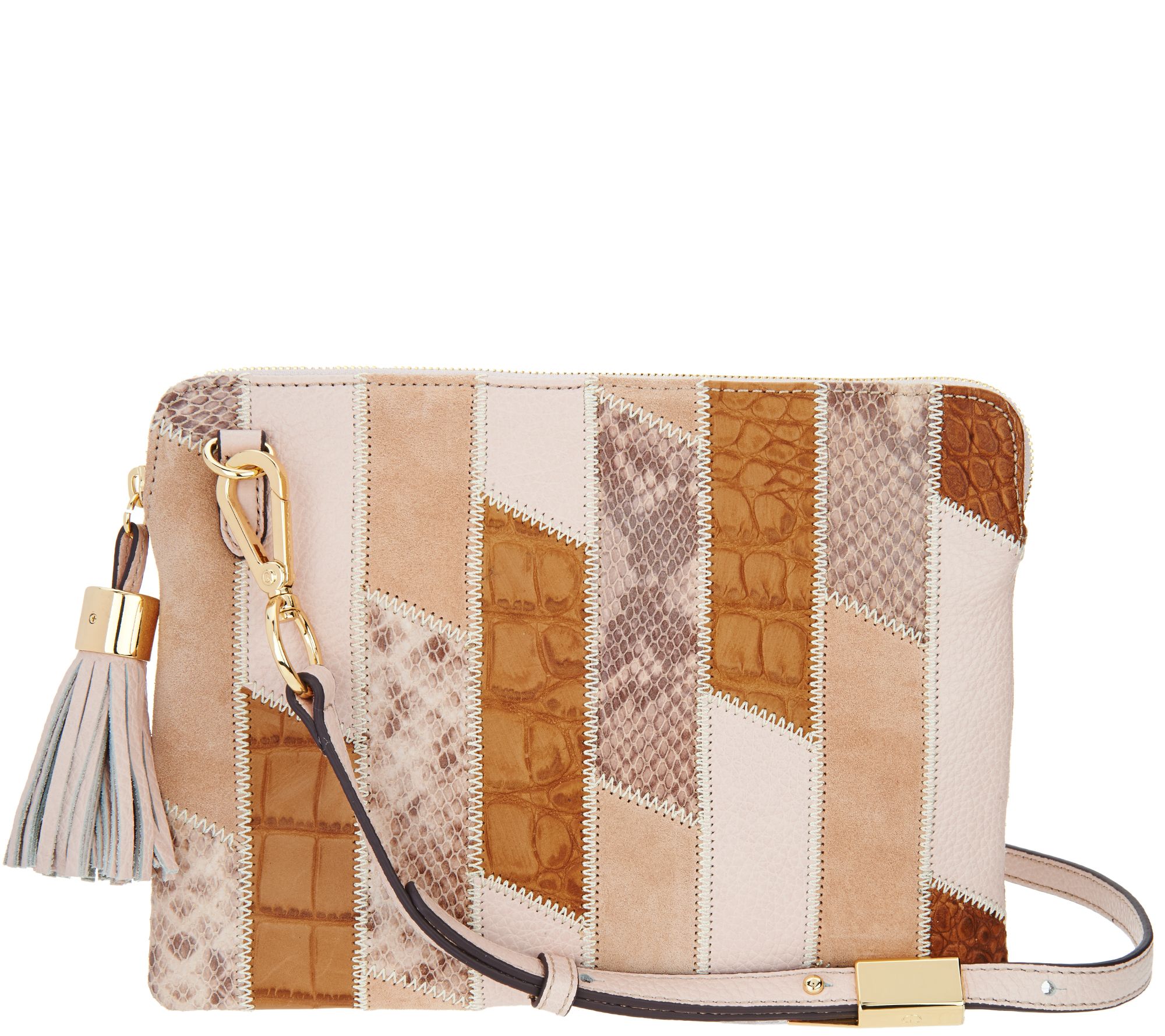 G.I.L.I. Leather Patchwork Crossbody Page 1 —