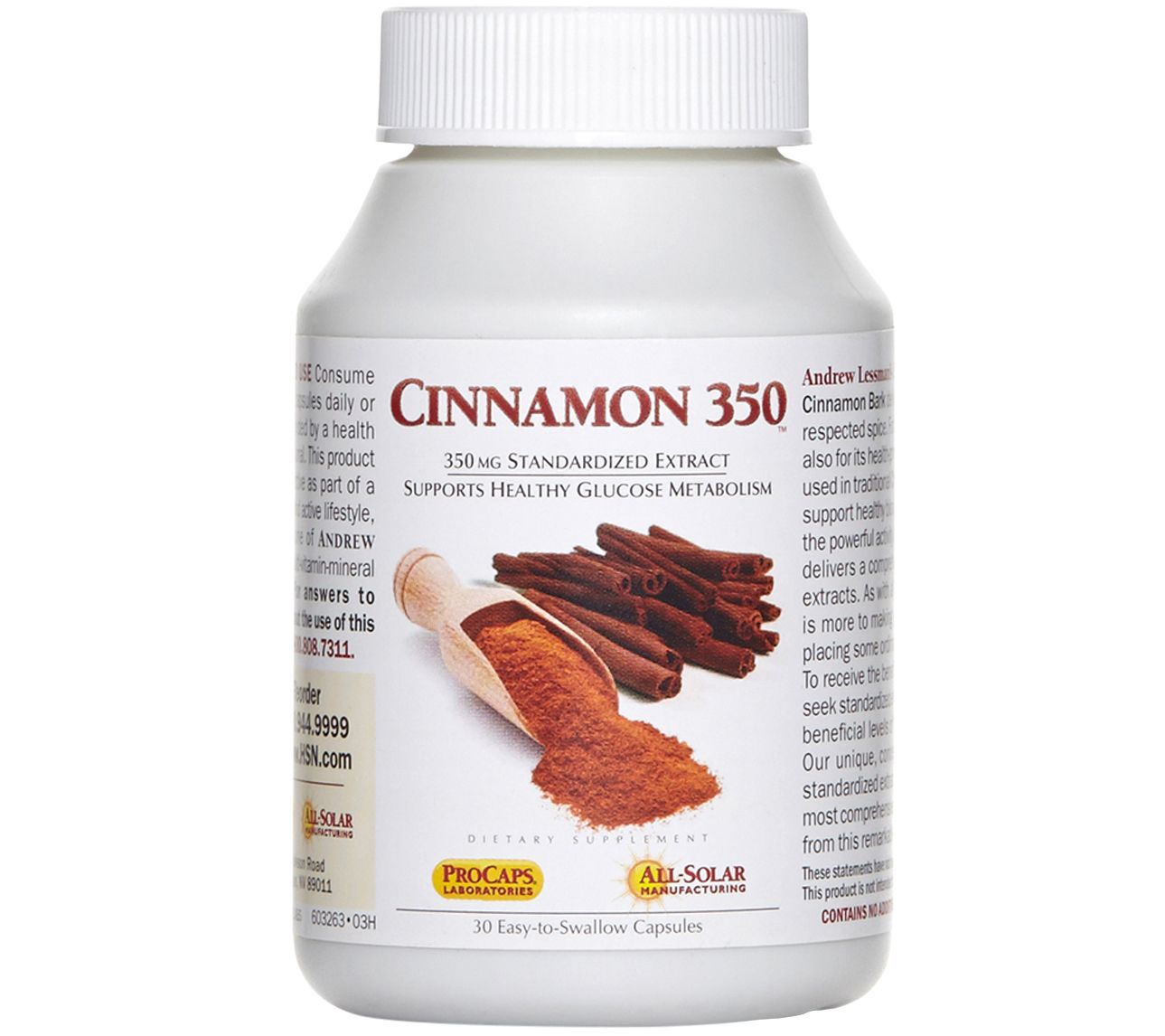 Andrew Lessman Cinnamon350 30 Capsules —