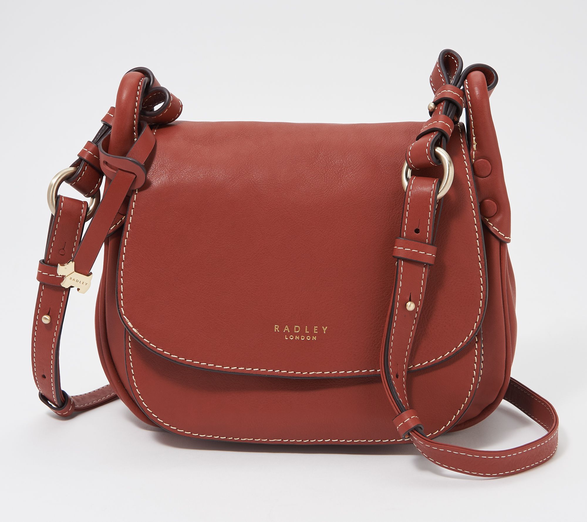"As Is" RADLEY London Leather Medium Flapover Crossbody Harper Road