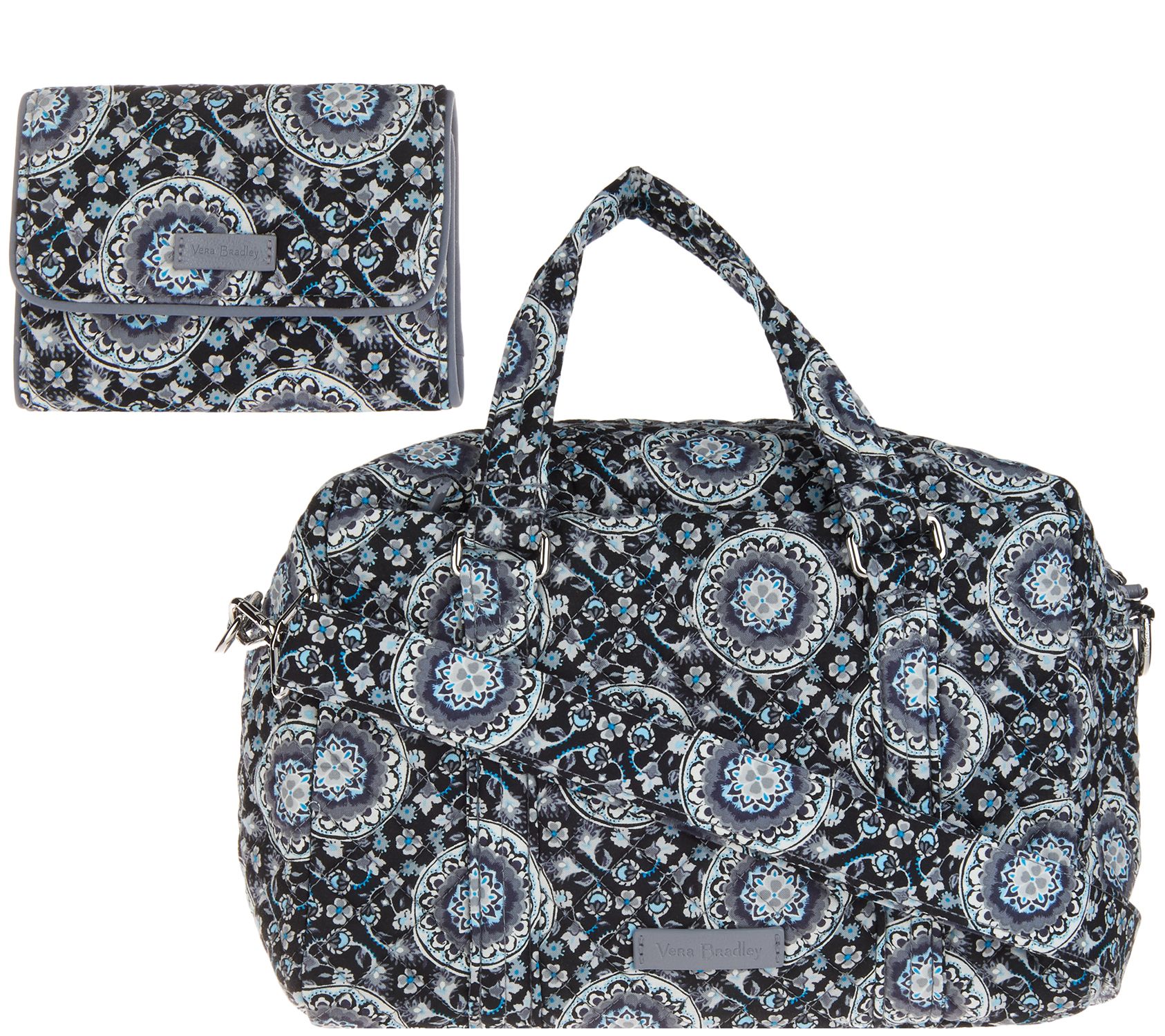 Vera Bradley Signature 100 Handbag with RFID Riley Compact Wallet