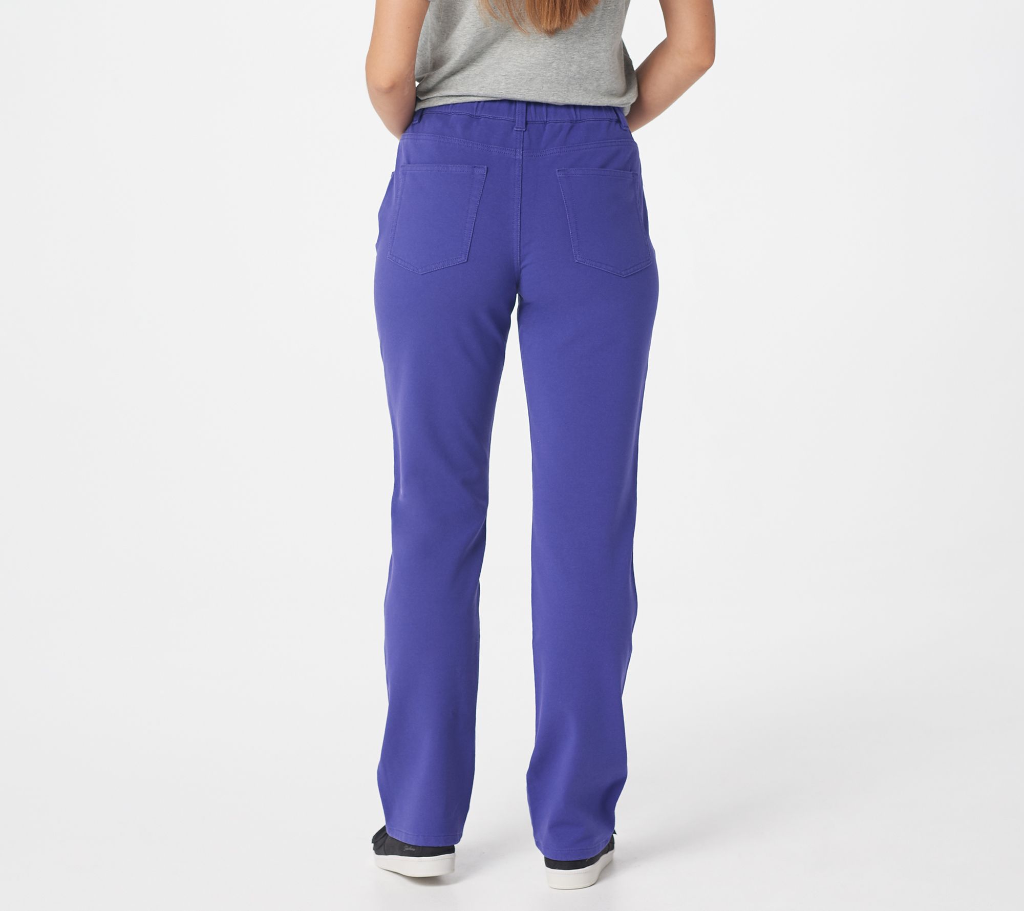 Quacker Factory "DreamJeannes" Pullon Straight Leg Pants —