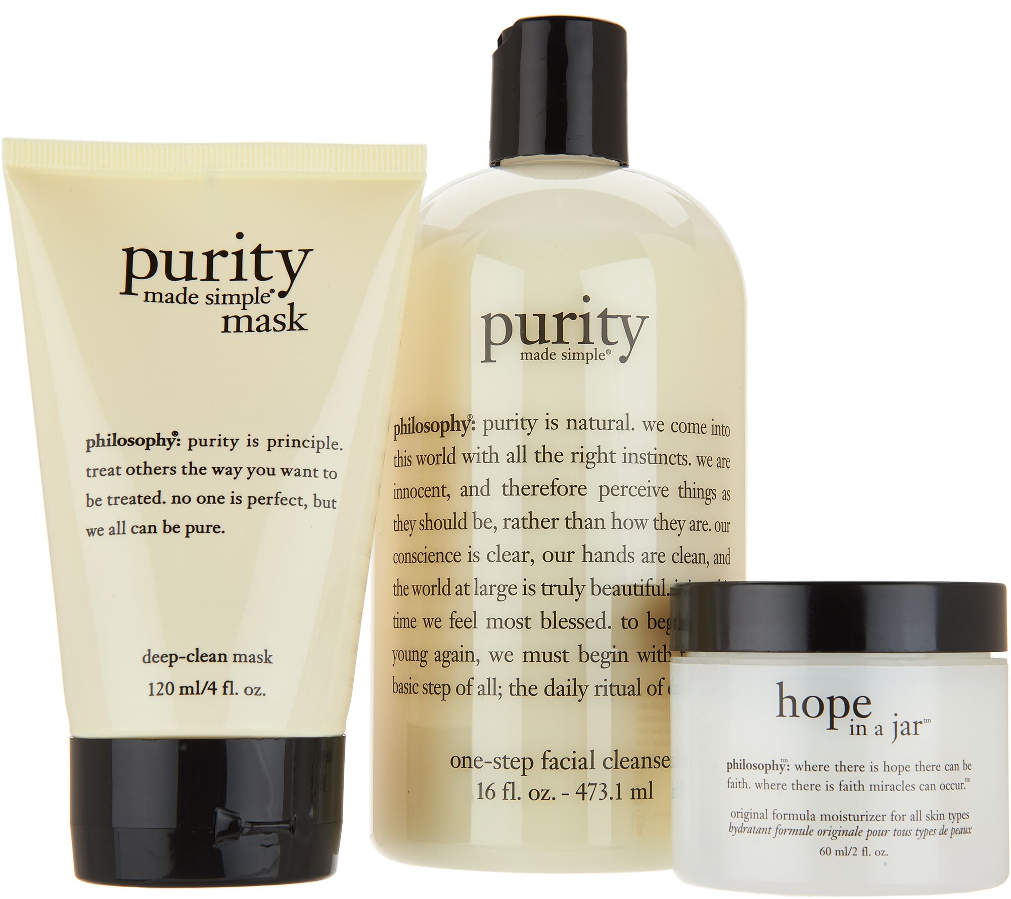 philosophy classic skin saviors skincare trio —