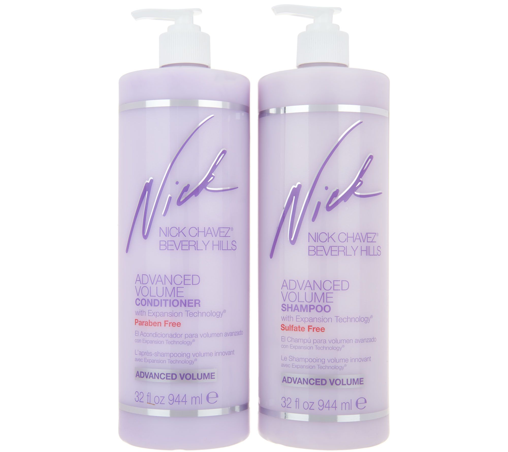Nick Chavez Advanced Volume Sulfate Free Shampoo & Conditioner —