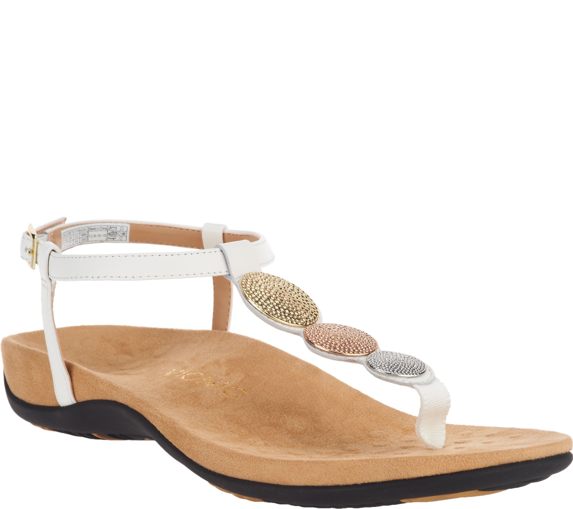 Vionic Orthotic Tstrap Sandals w/ Ankle Strap Lizbeth Page 1 —