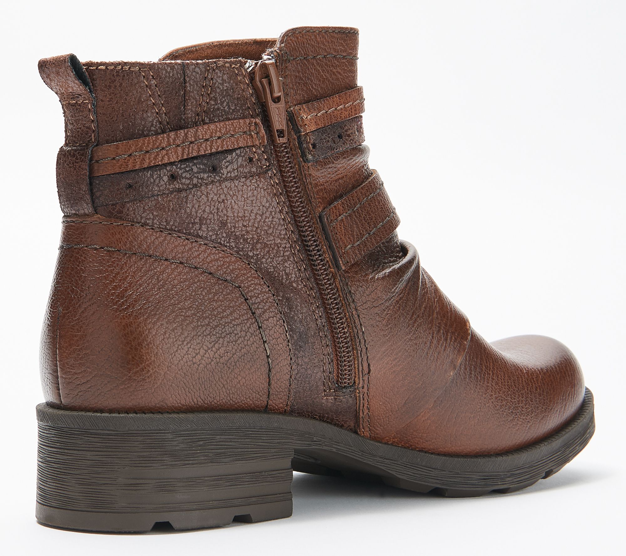 Earth Origins Leather Ankle Boots with Buckle Randi Roland