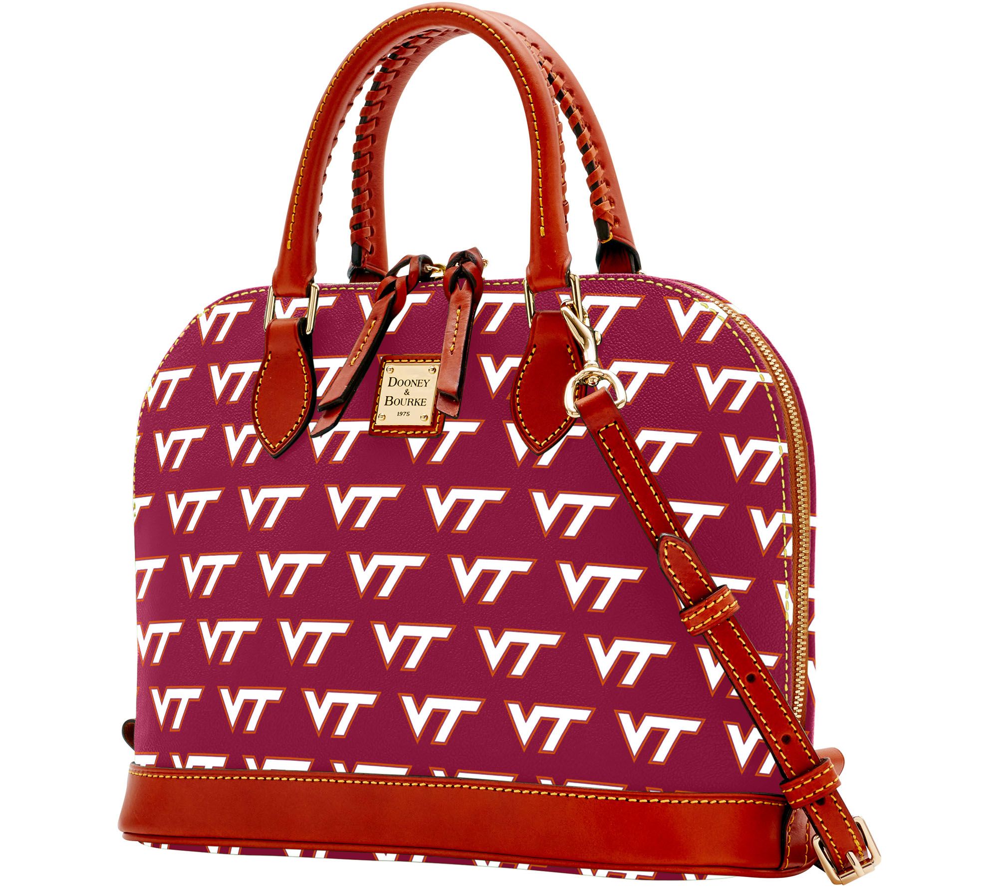 Dooney & Bourke NCAA Virginia Tech University Zip Zip Satchel —