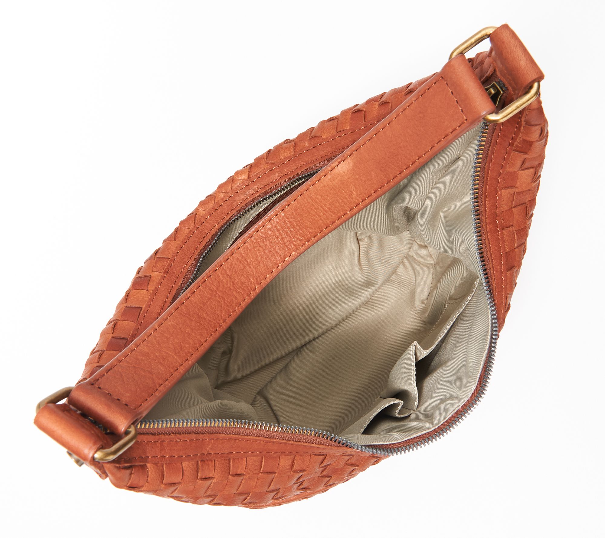 American Leather Co. Woven Hobo Carrie