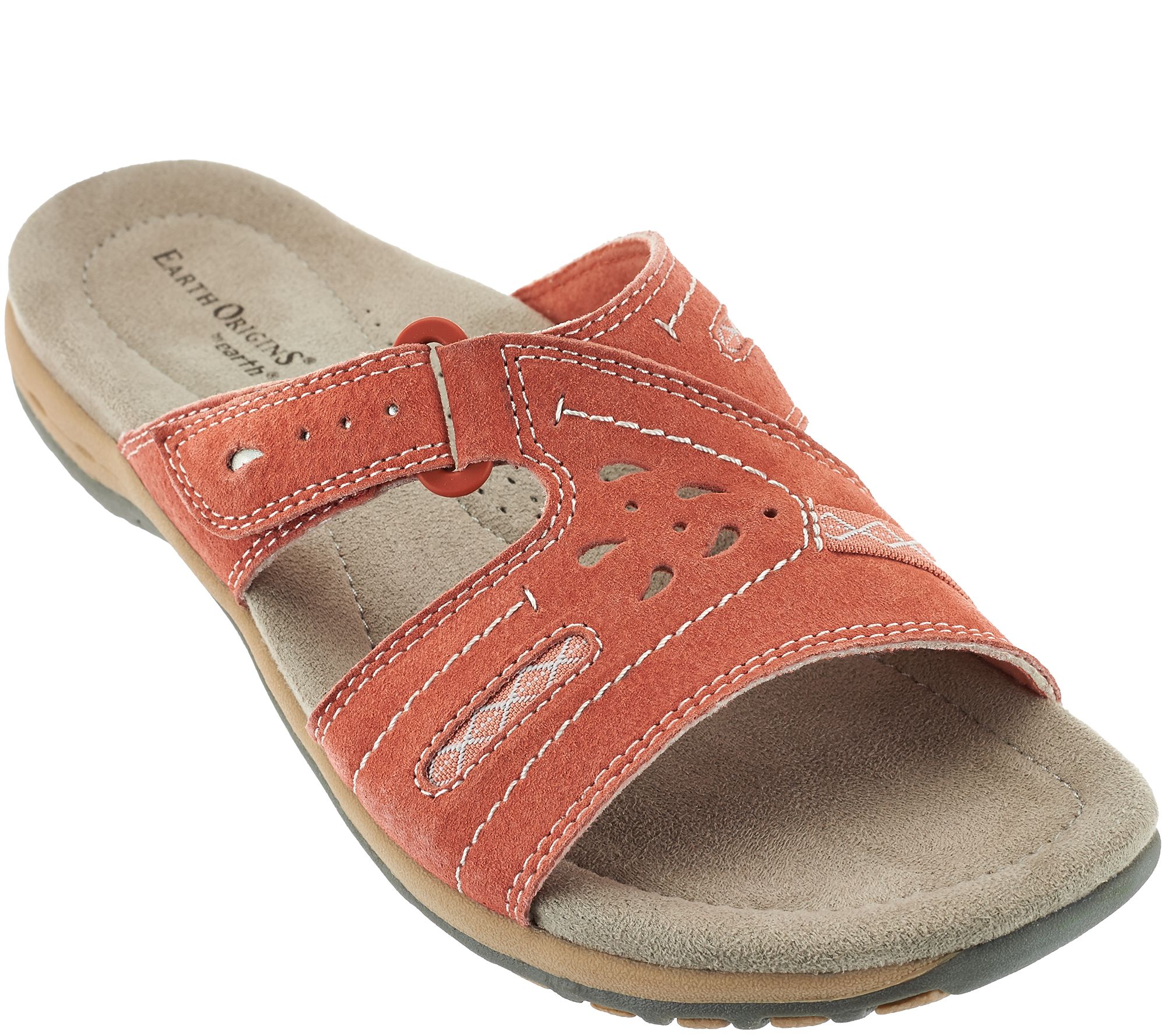 Earth Origins Suede or Leather Slide Sandals Sizzle Page 1 —