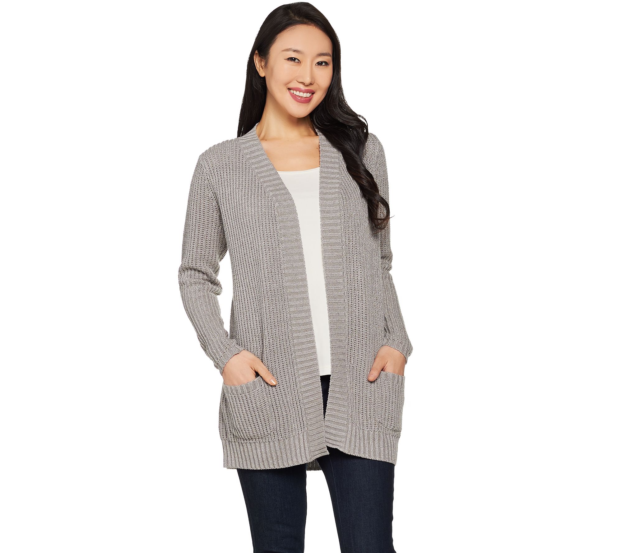 Susan Graver Cotton Acrylic Cardigan Sweater Page 1 —