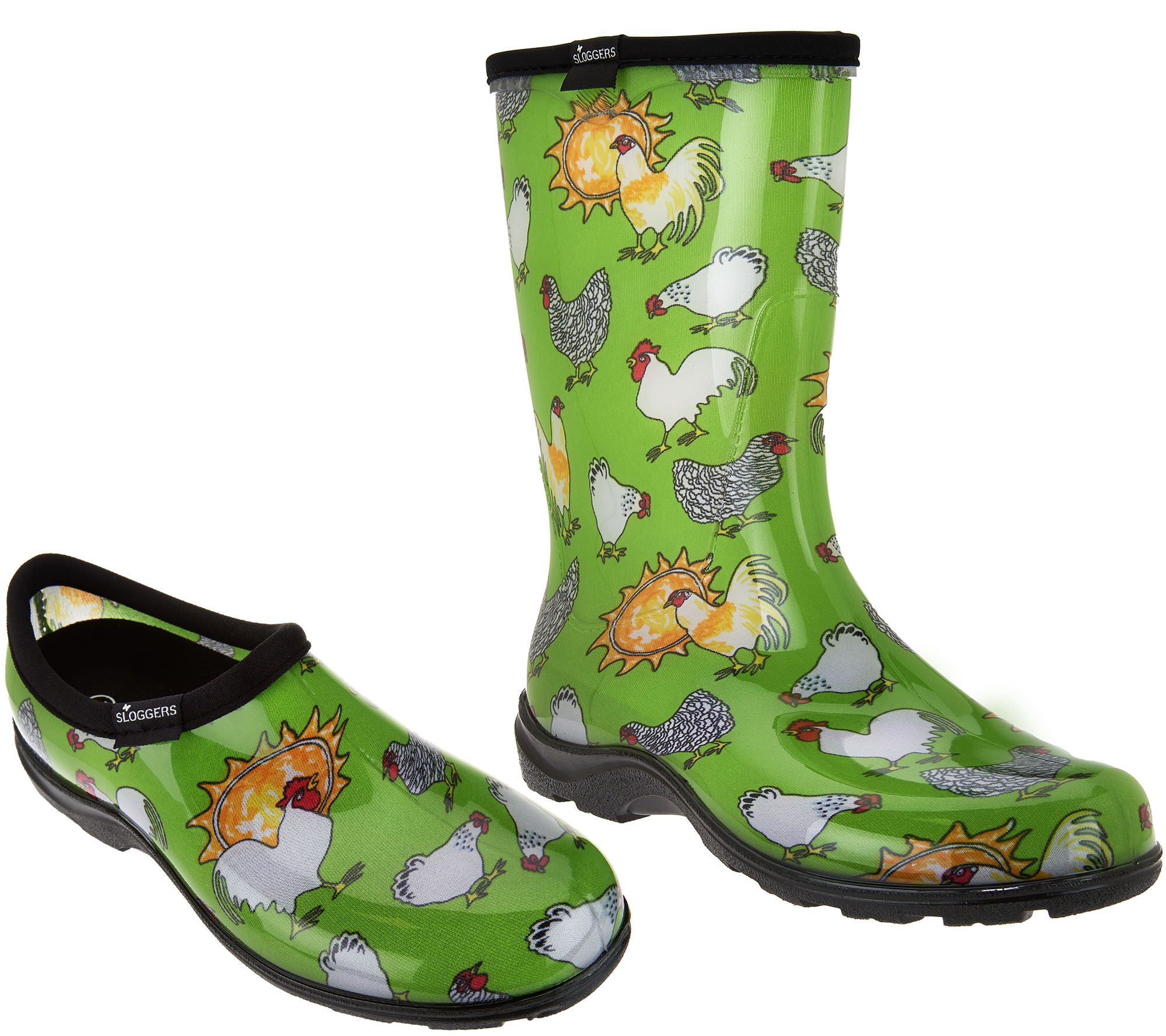 Sloggers Chickens and Suns Garden Shoes or Boots