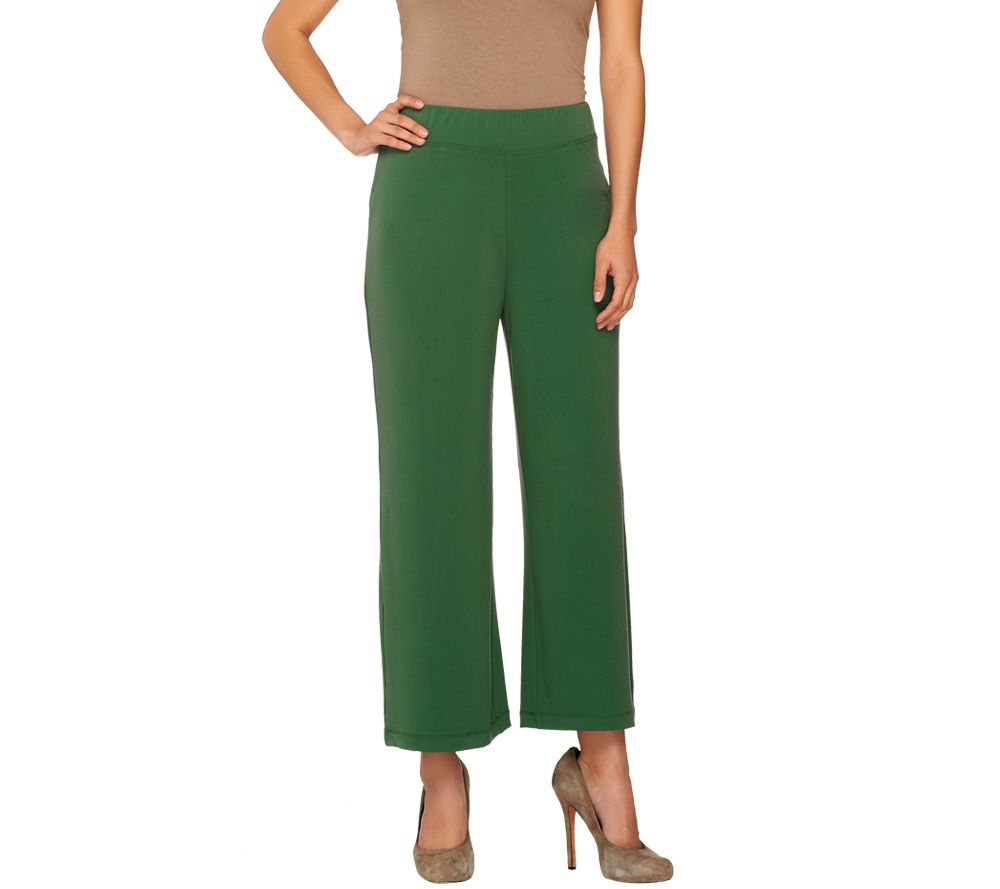 Susan Graver Liquid Knit Pullon Crop Pants Page 1 —