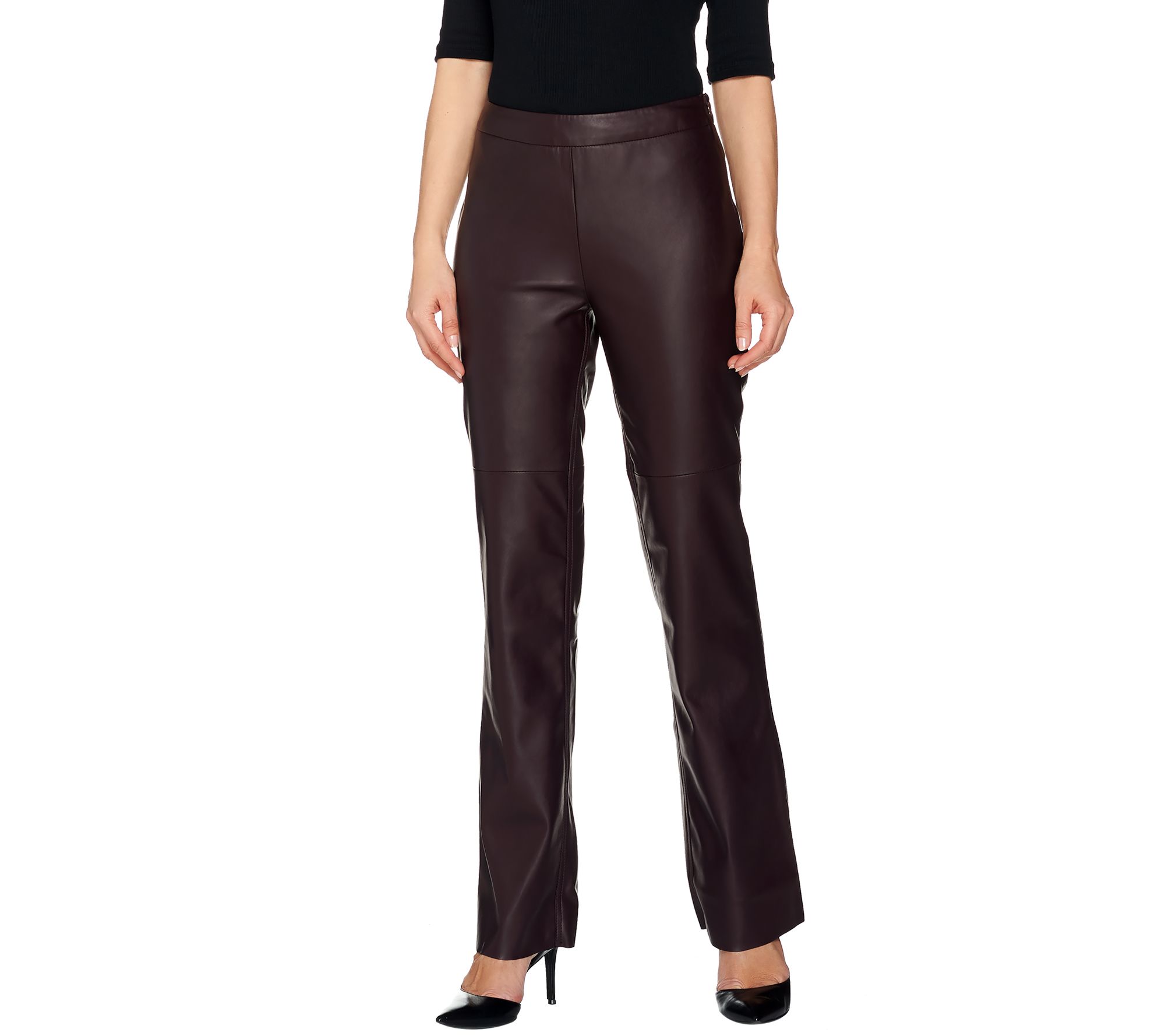G.I.L.I. Flared Faux Leather Pants —