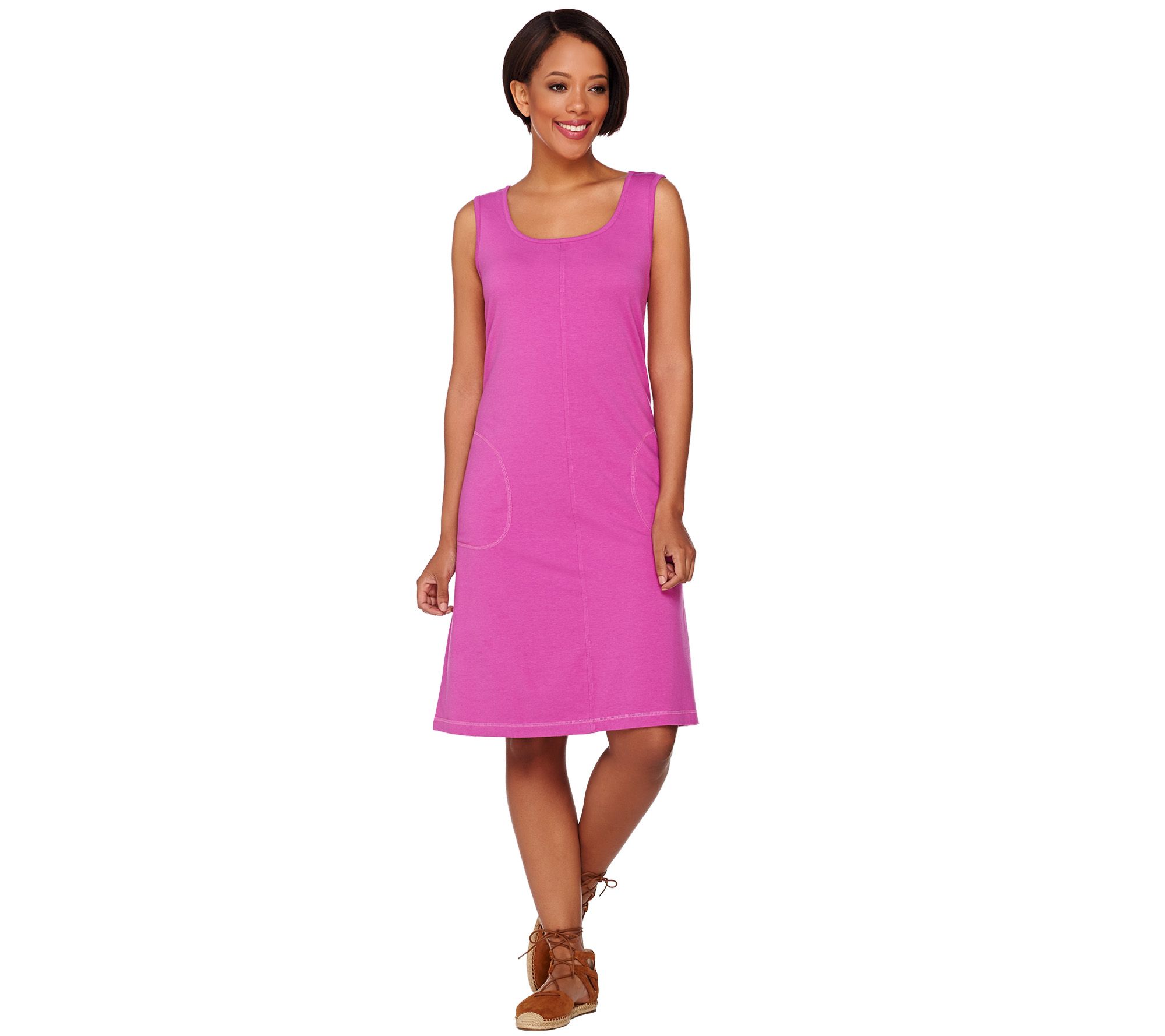 "As Is" Denim & Co. Beach Sleeveless Aline Tank Dress —