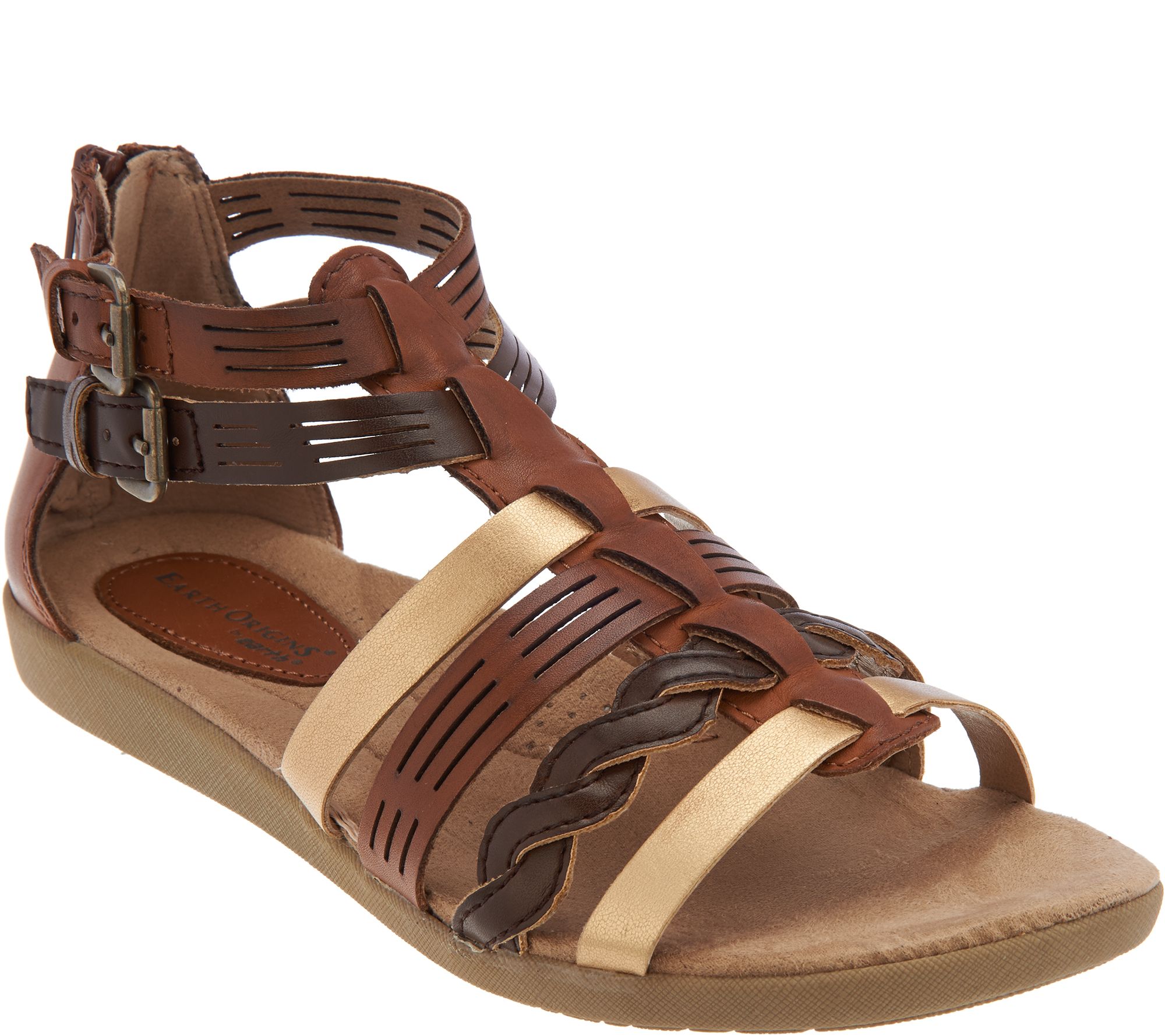 Earth Origins Leather MultiStrap Sandals Nicole Page 1 —