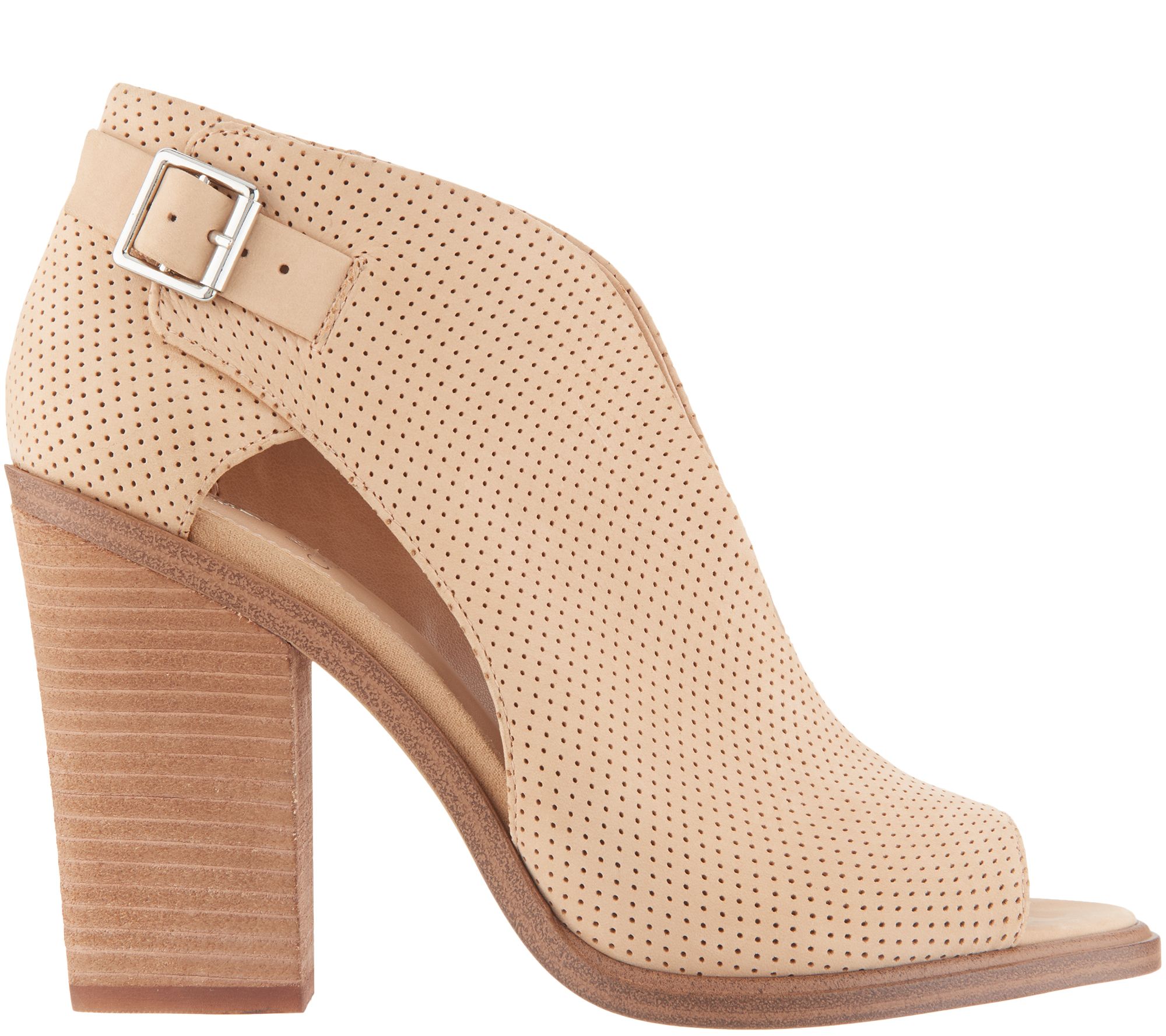 "As Is" Vince Camuto Suede Front VCut Peep Toe BootiesKalei —