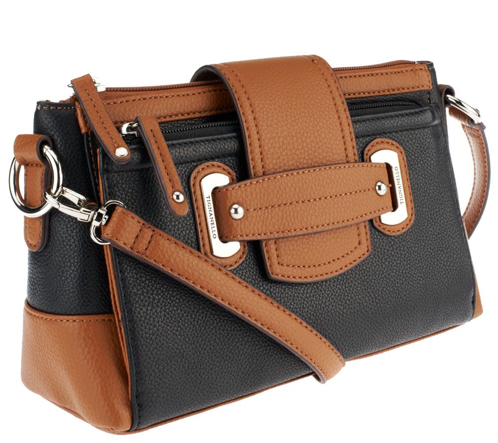 Tignanello Perfect Pockets Pebble Leather Crossbody Page 1 —