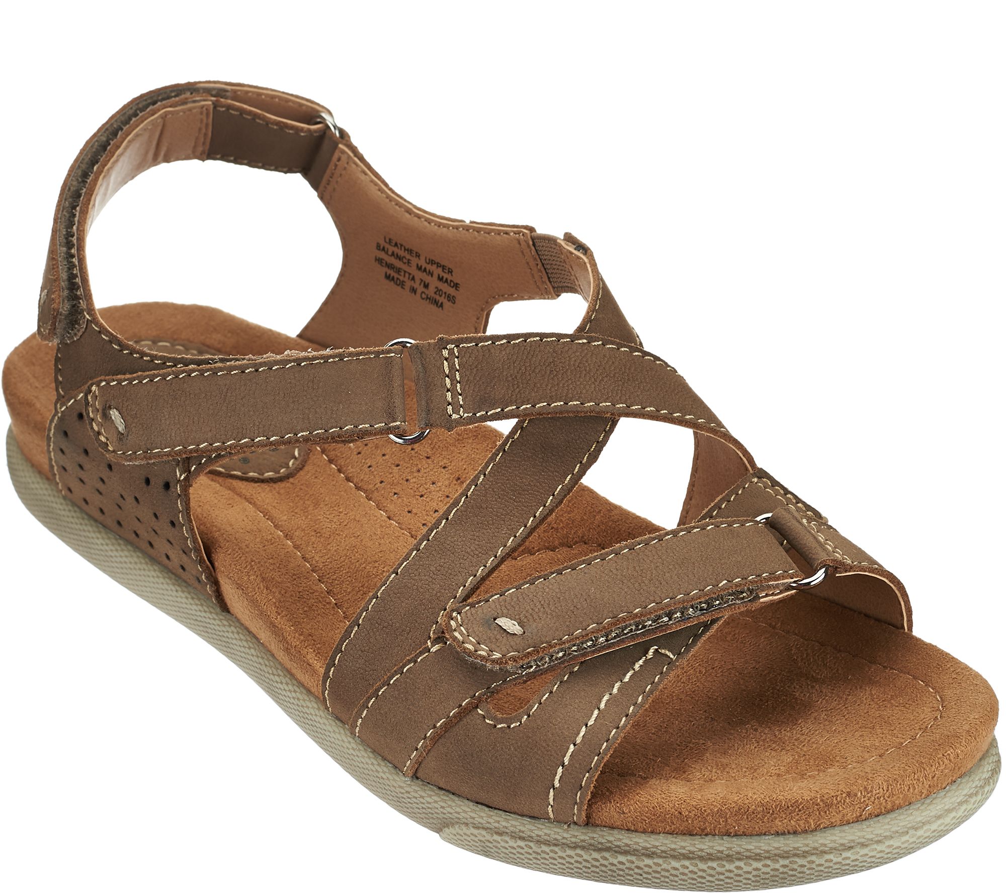 Earth Origins Nubuck Adj. Multistrap Sandals Henrietta Page 1